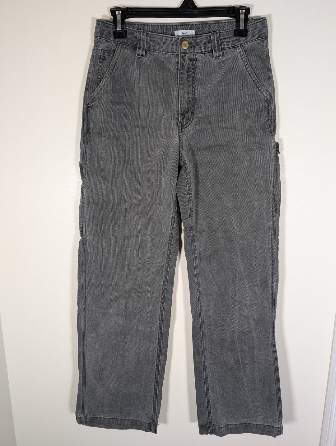 TNA grey greenwich carpenter pants - SZ 4 (Minor Flaw)