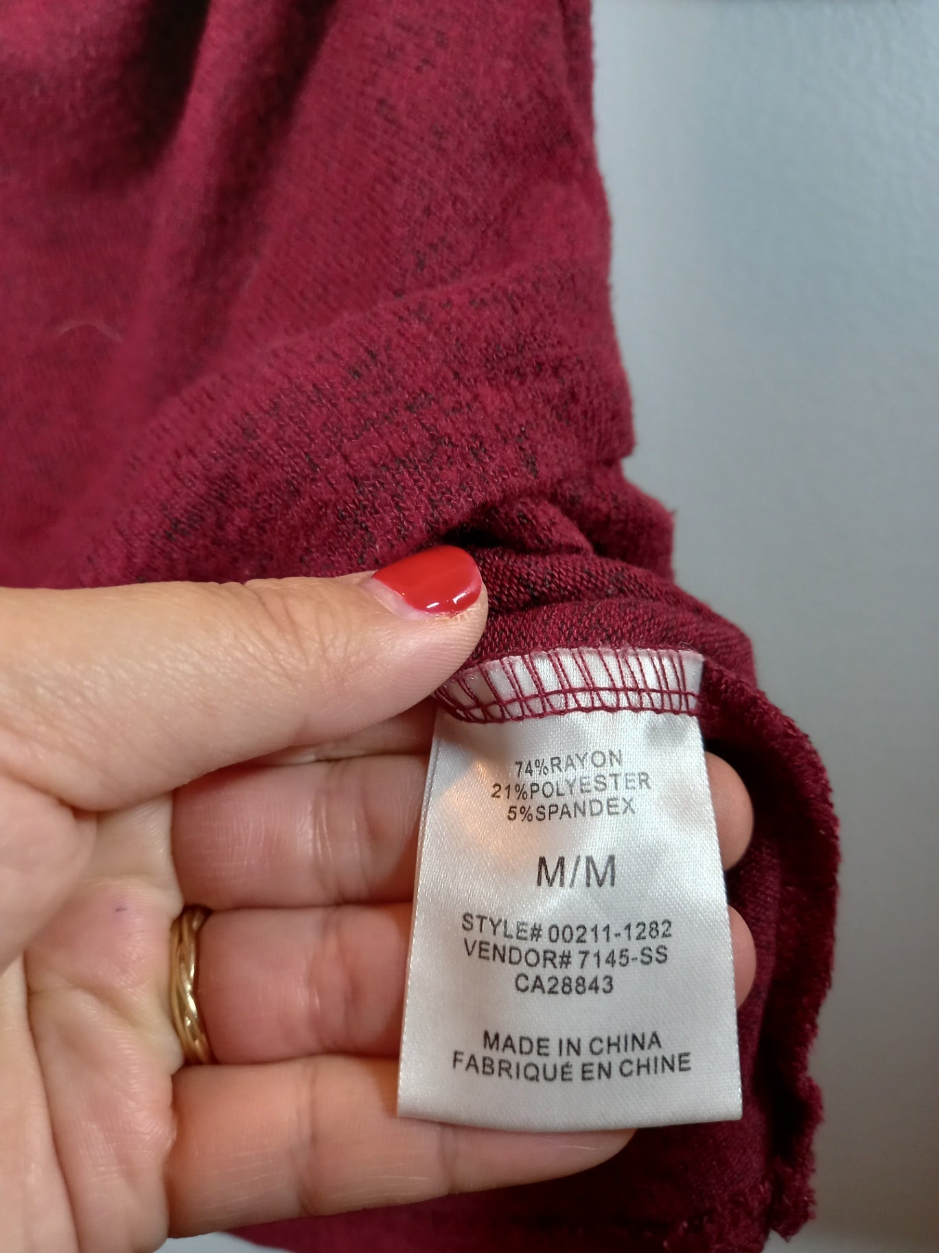 No label maroon dress - Medium