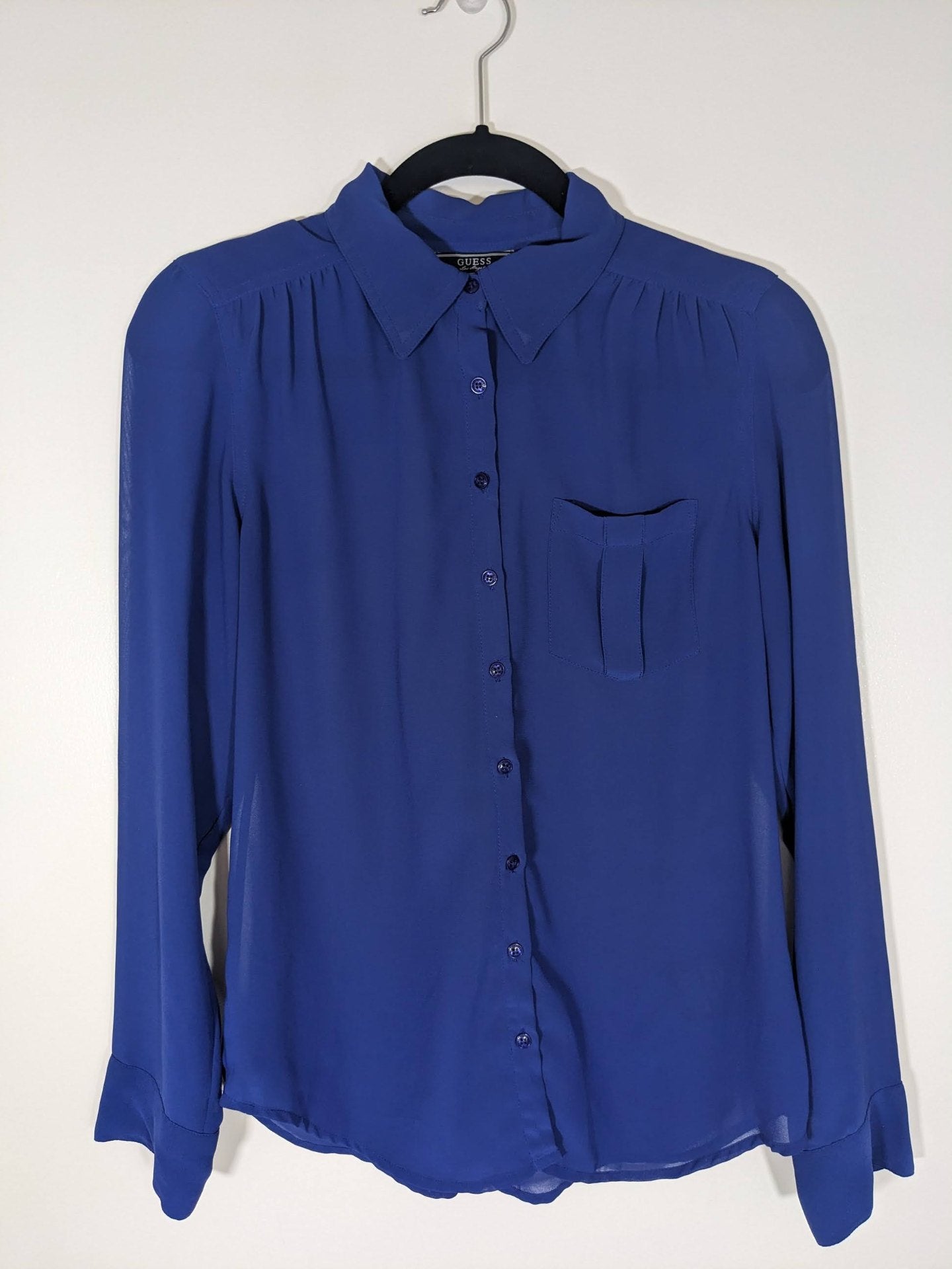 Guess sheer blue blouse - Small
