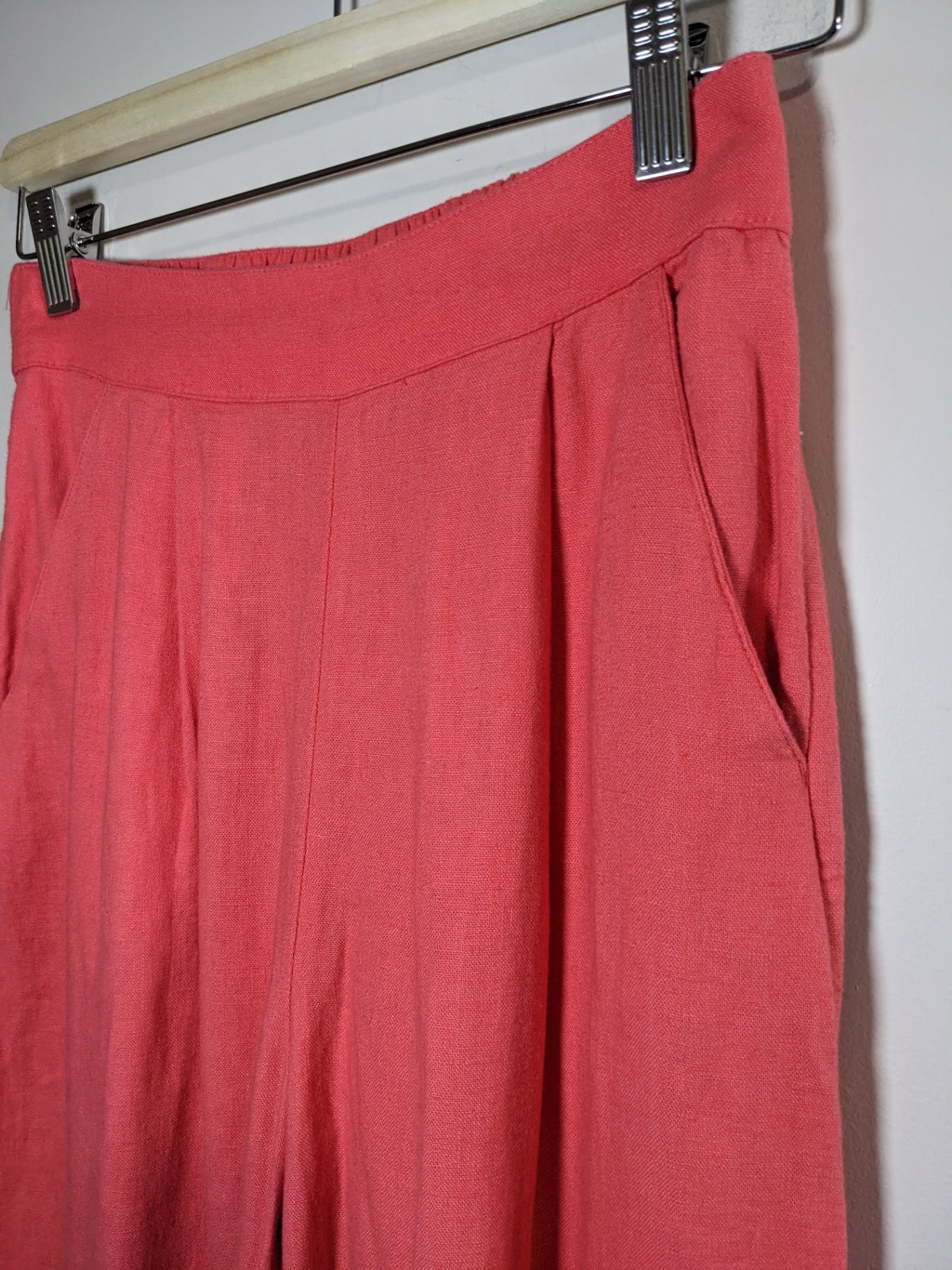 Abercrombie & Fitch coral linen pants - XS