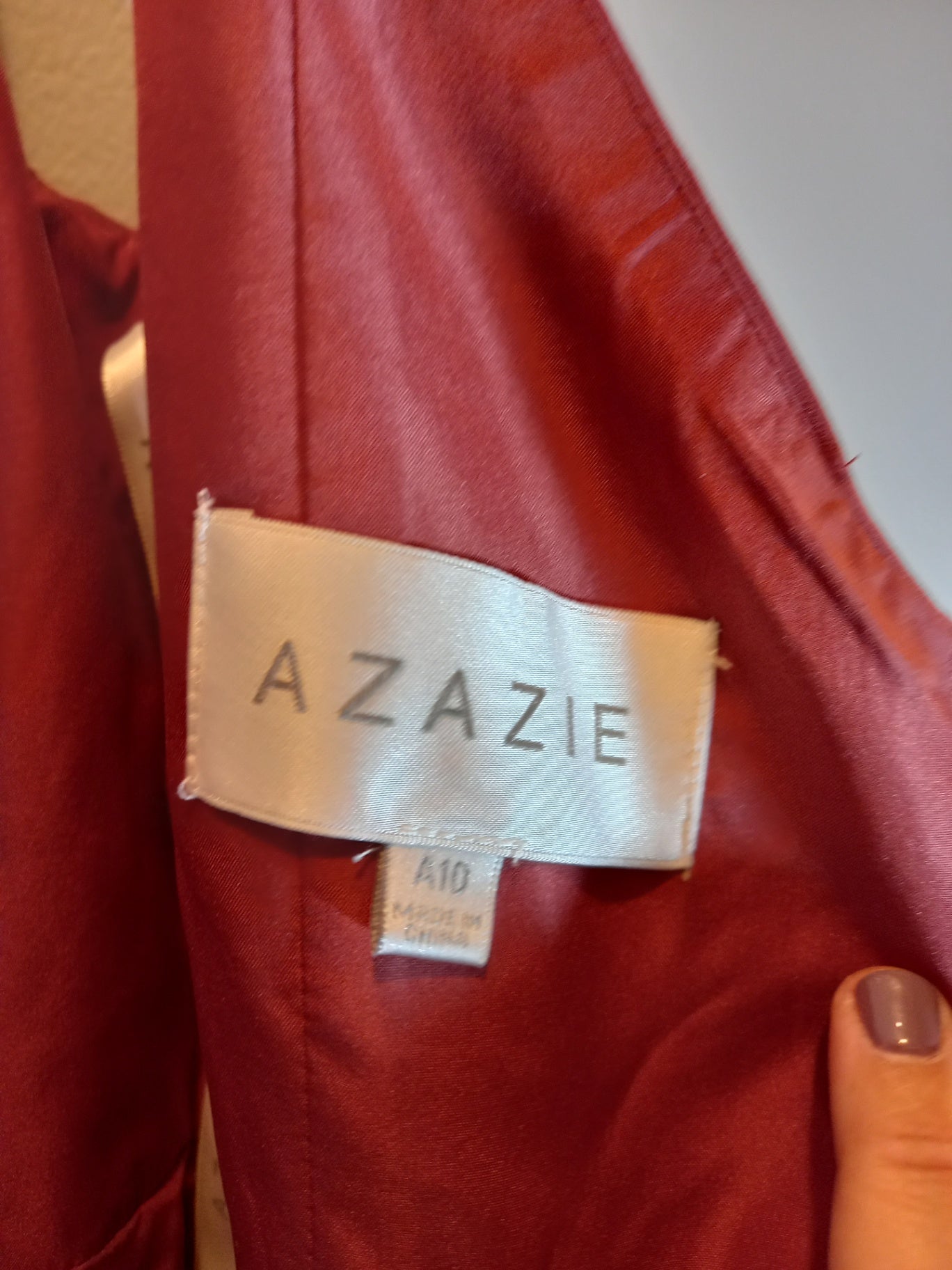 NWT Azazie a-line chiffon formal dress - SZ 10