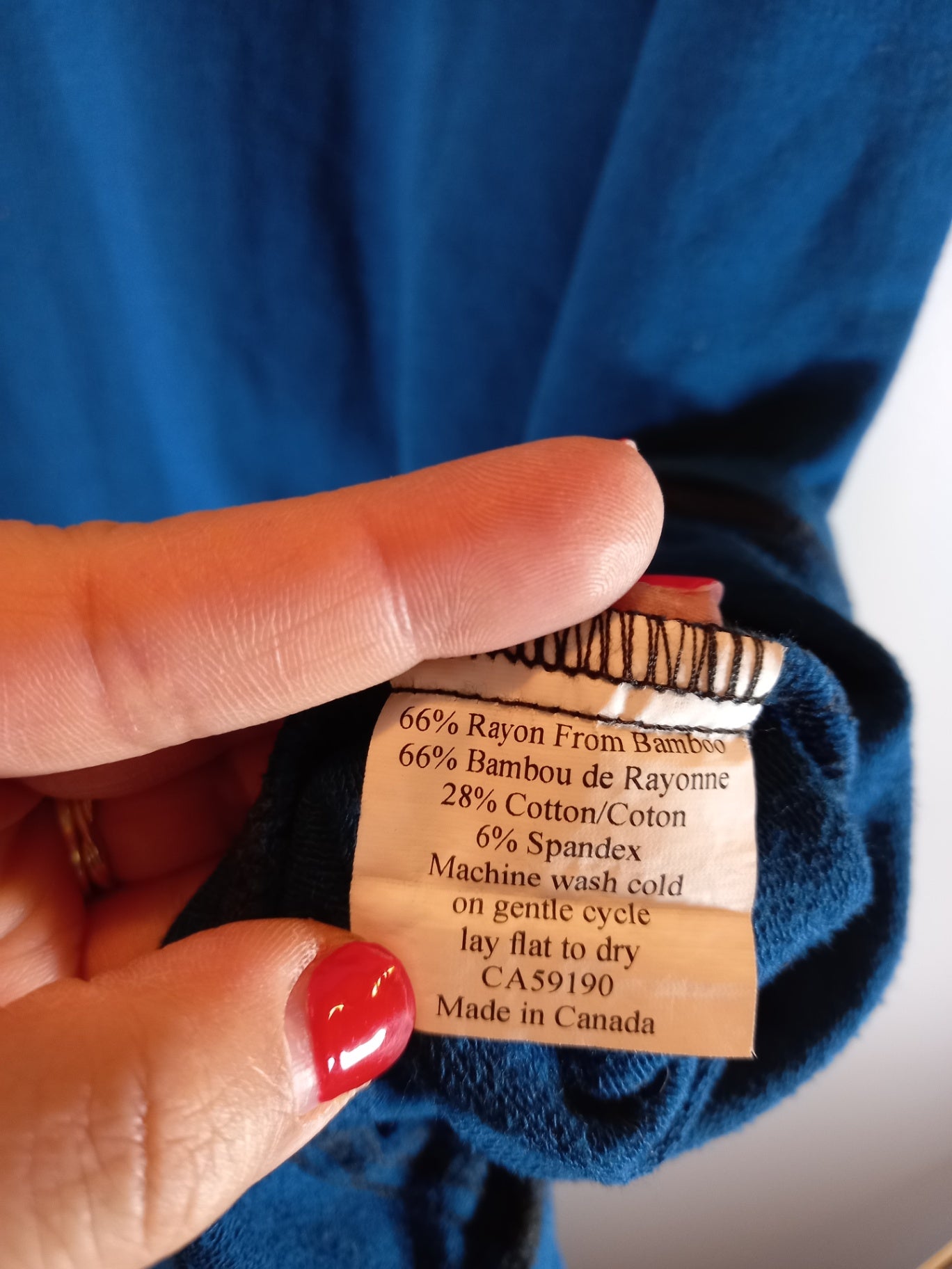 No label bamboo-blend blouse - appears XL