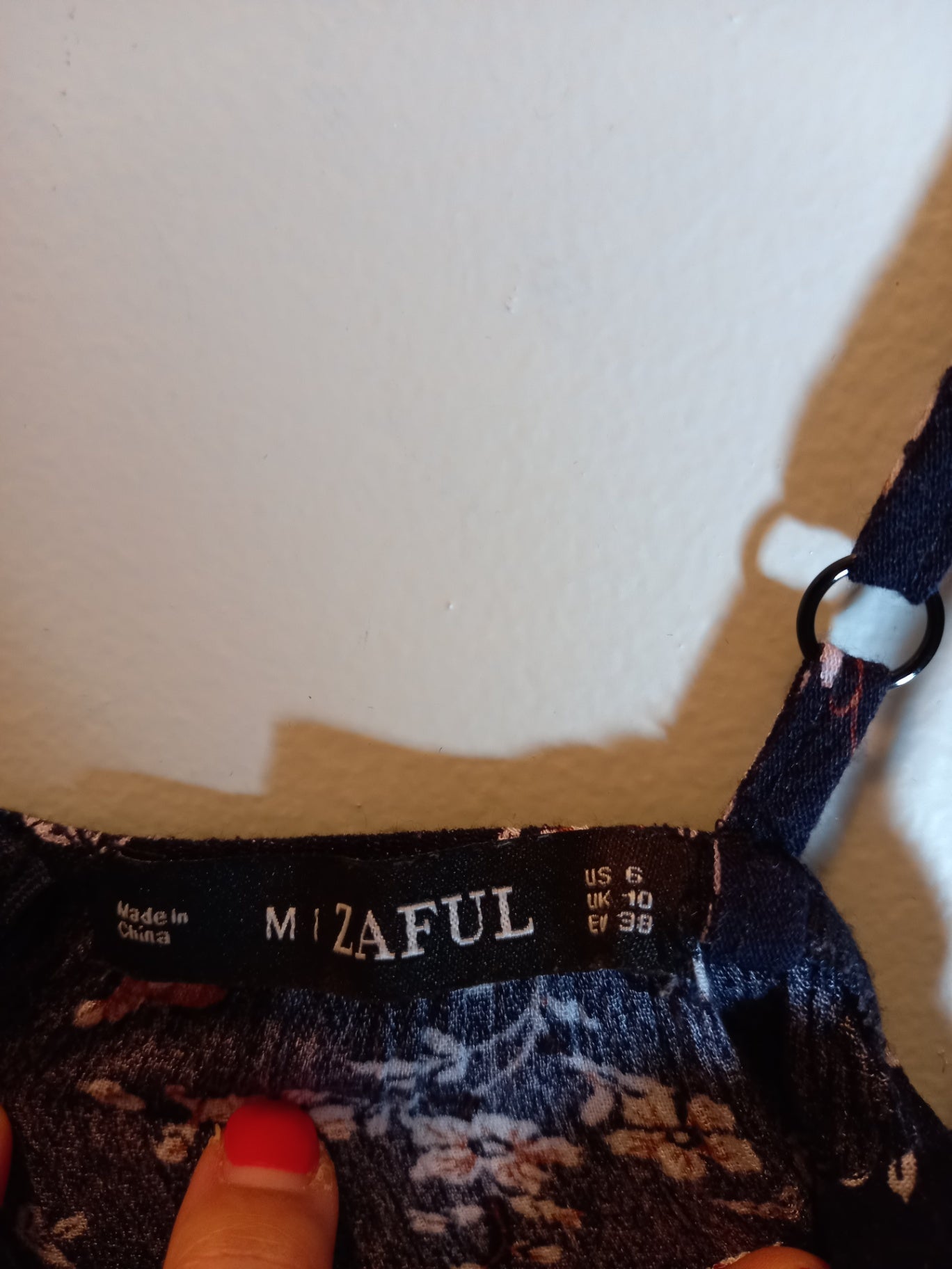 Zaful floral long cami - Sz 6