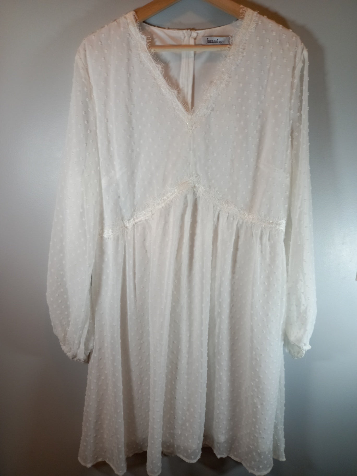 NWT Jasambac white long sleeve dress - XL