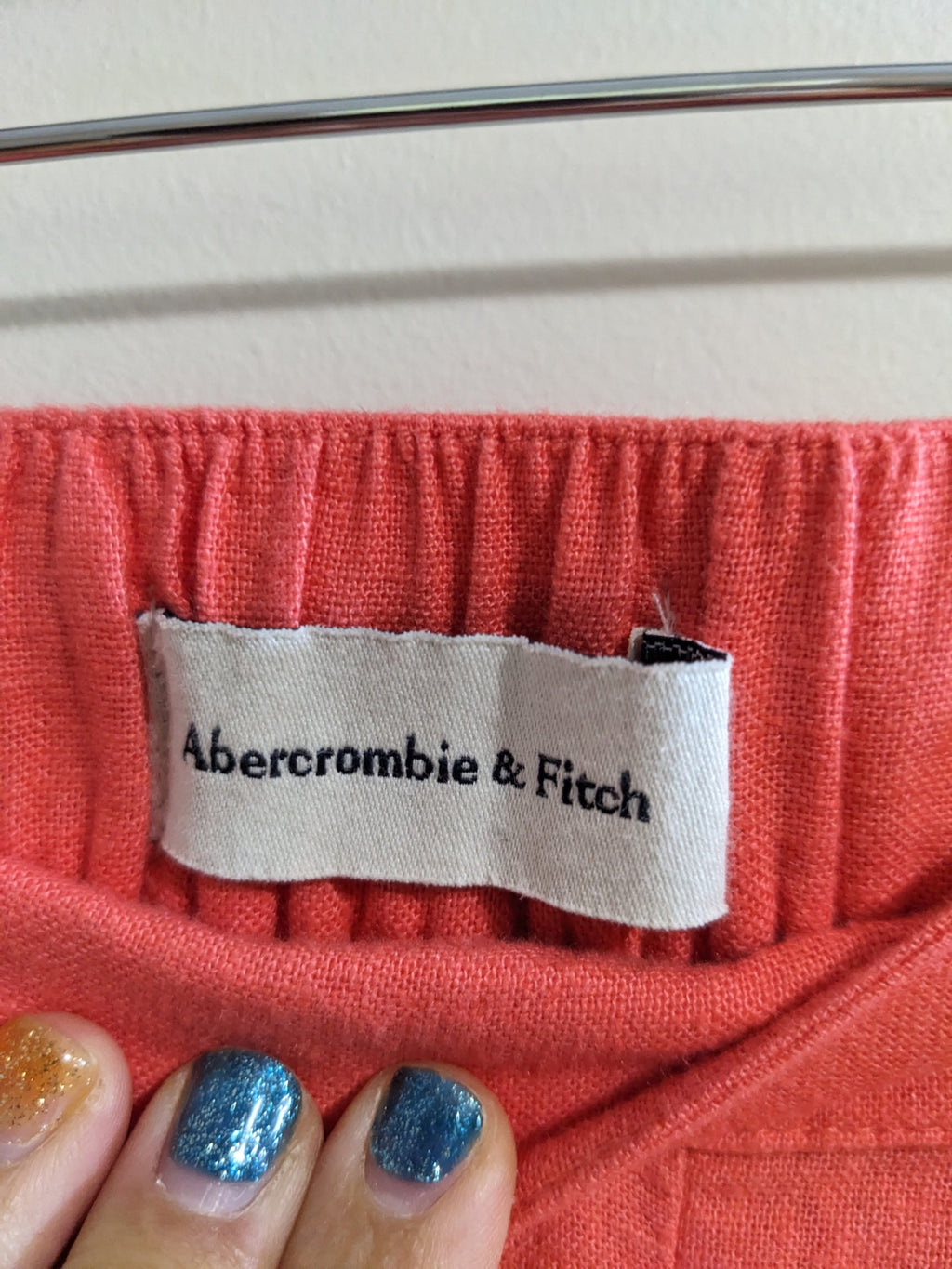 Abercrombie & Fitch coral linen pants - XS