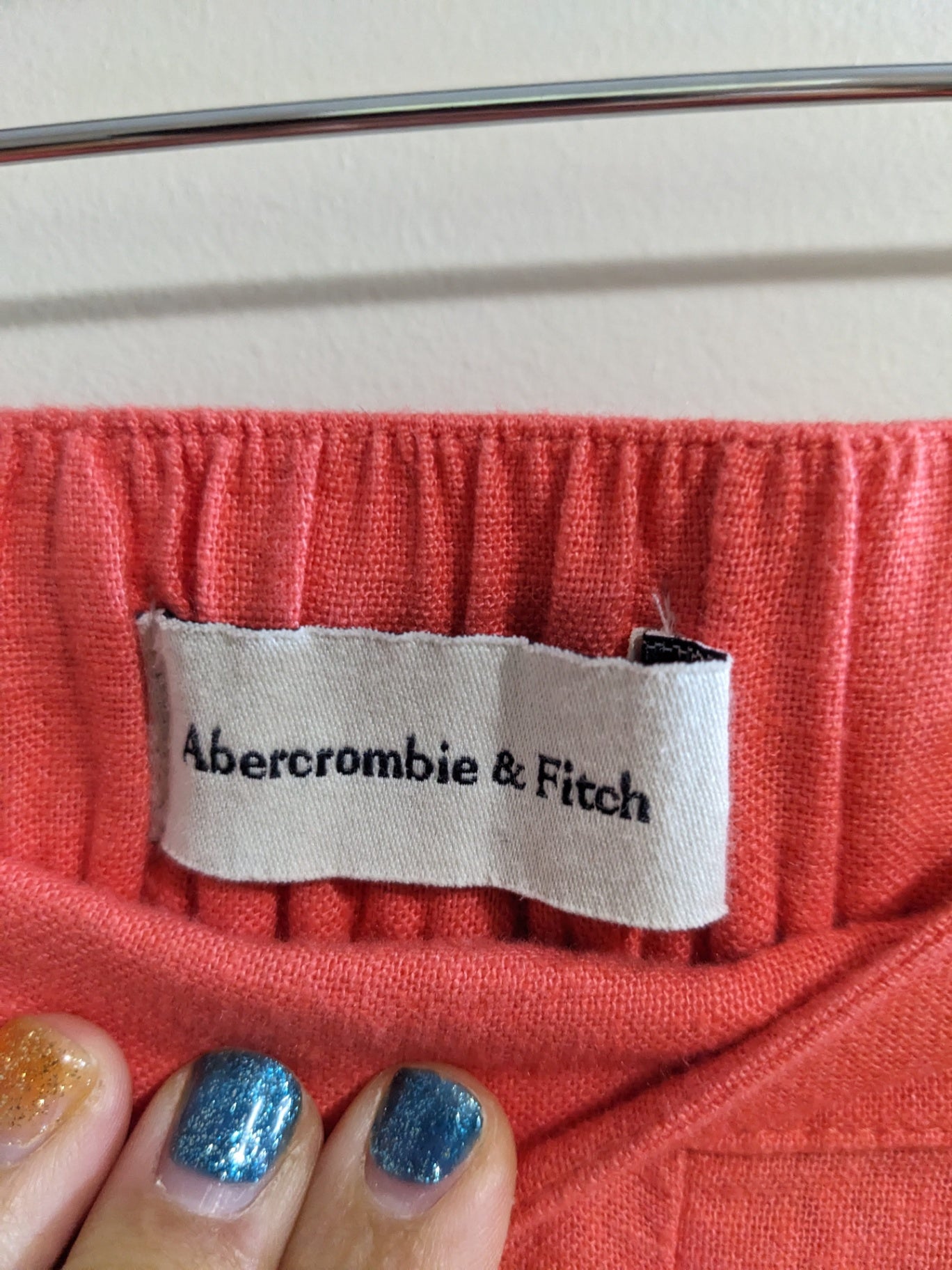 Abercrombie & Fitch coral linen pants - XS