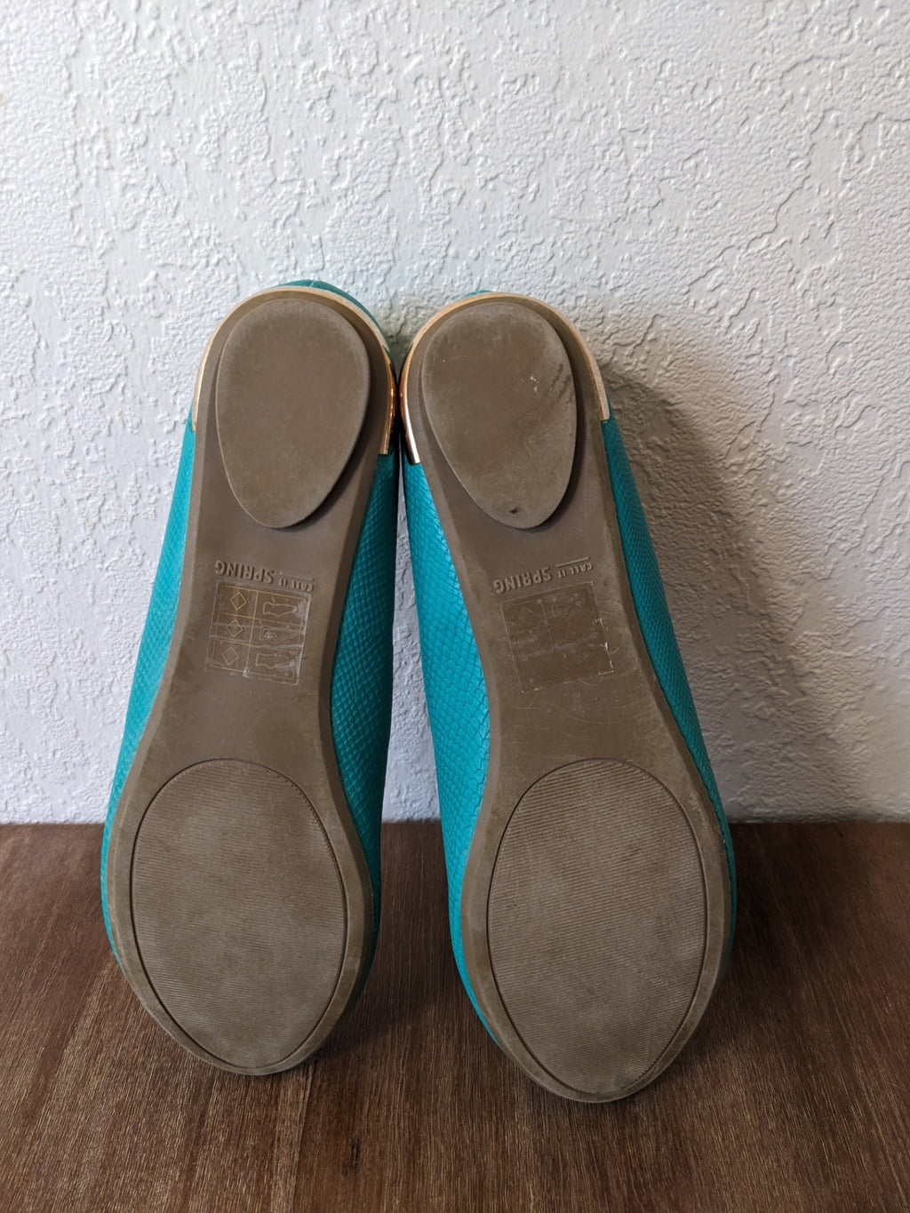 Call it Spring teal flats - SZ 10