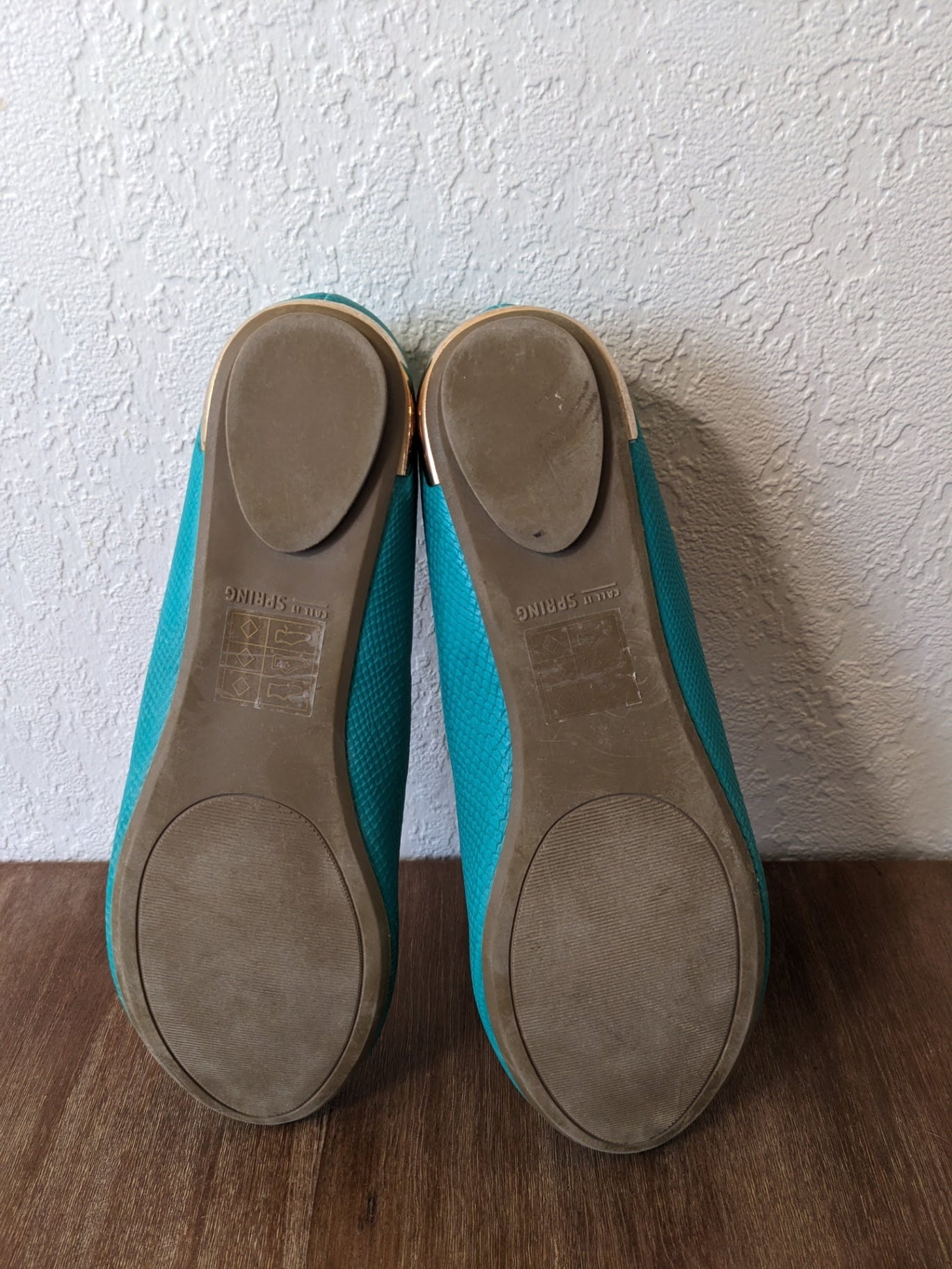 Call it Spring teal flats - SZ 10