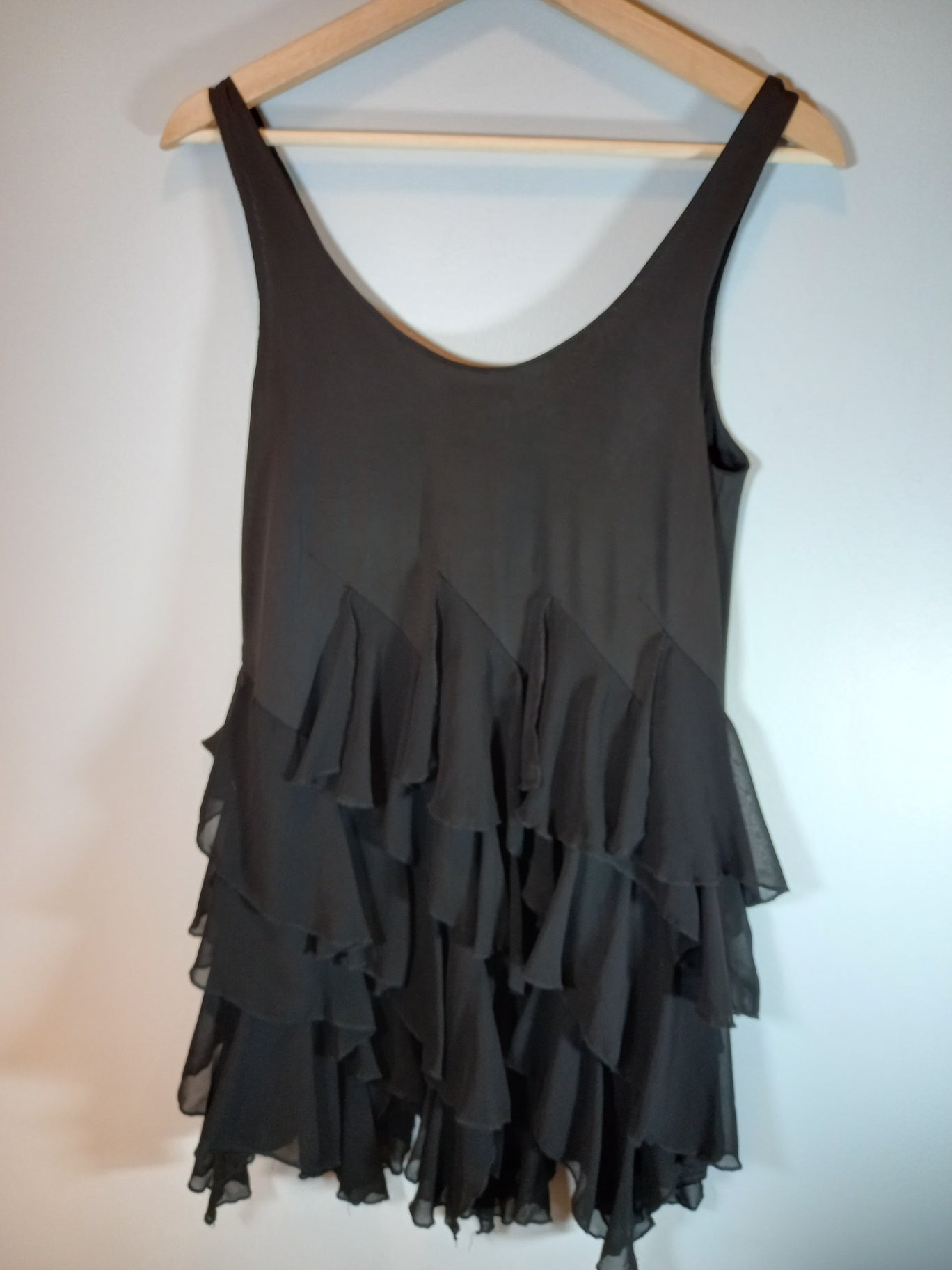 Spicy Sugar black ruffle dress - Small (Minor flaw)
