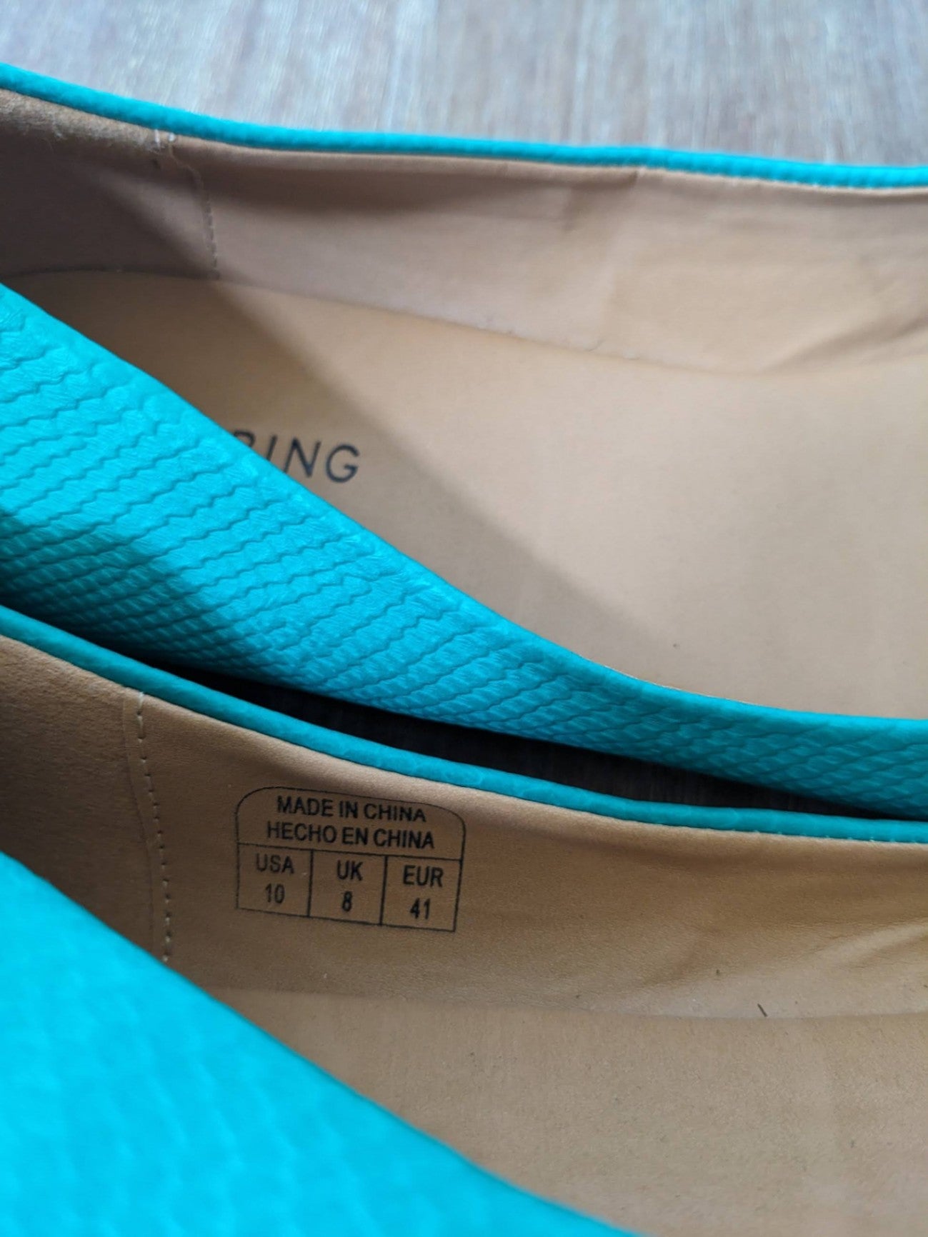 Call it Spring teal flats - SZ 10