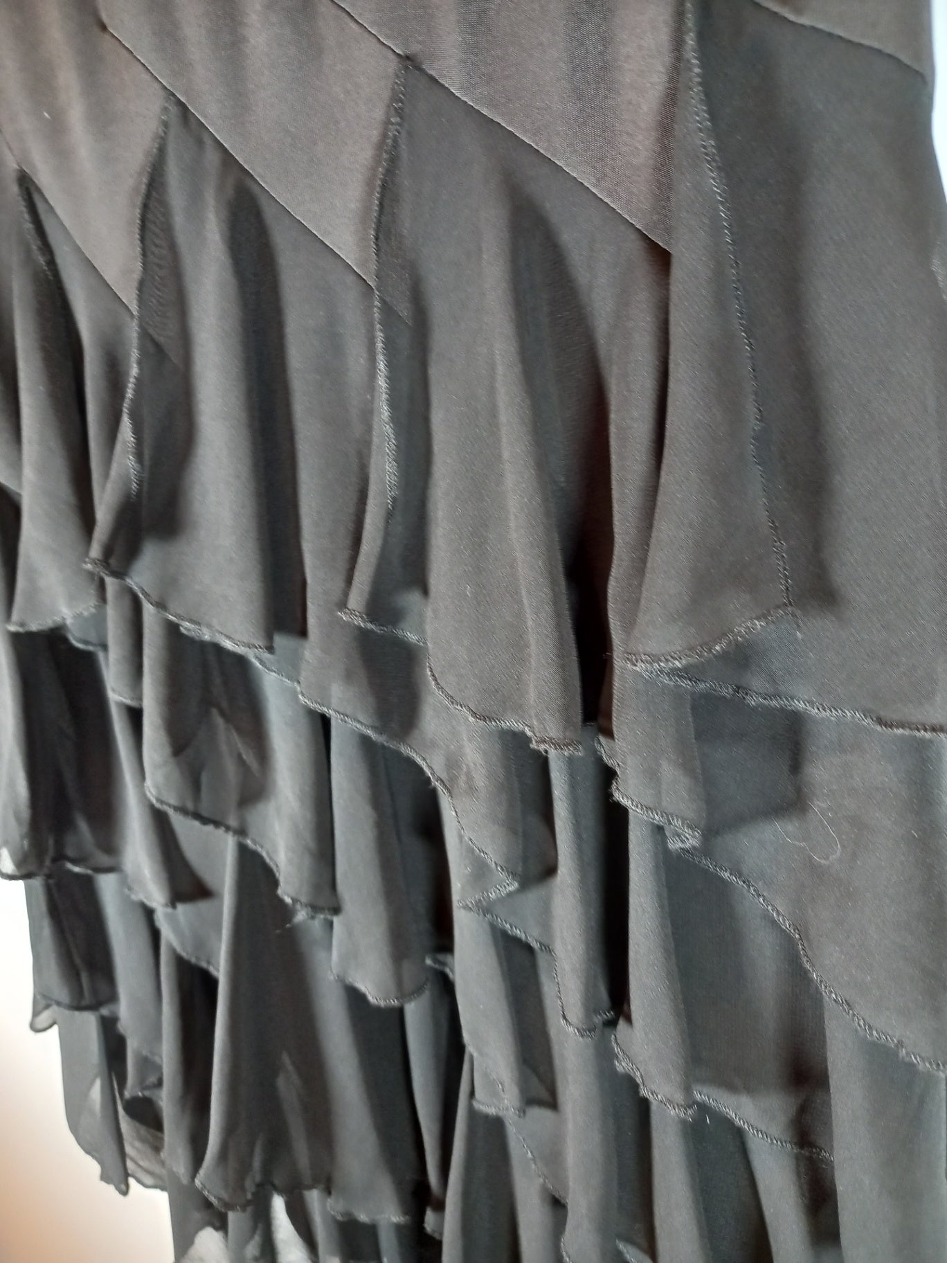 Spicy Sugar black ruffle dress - Small (Minor flaw)