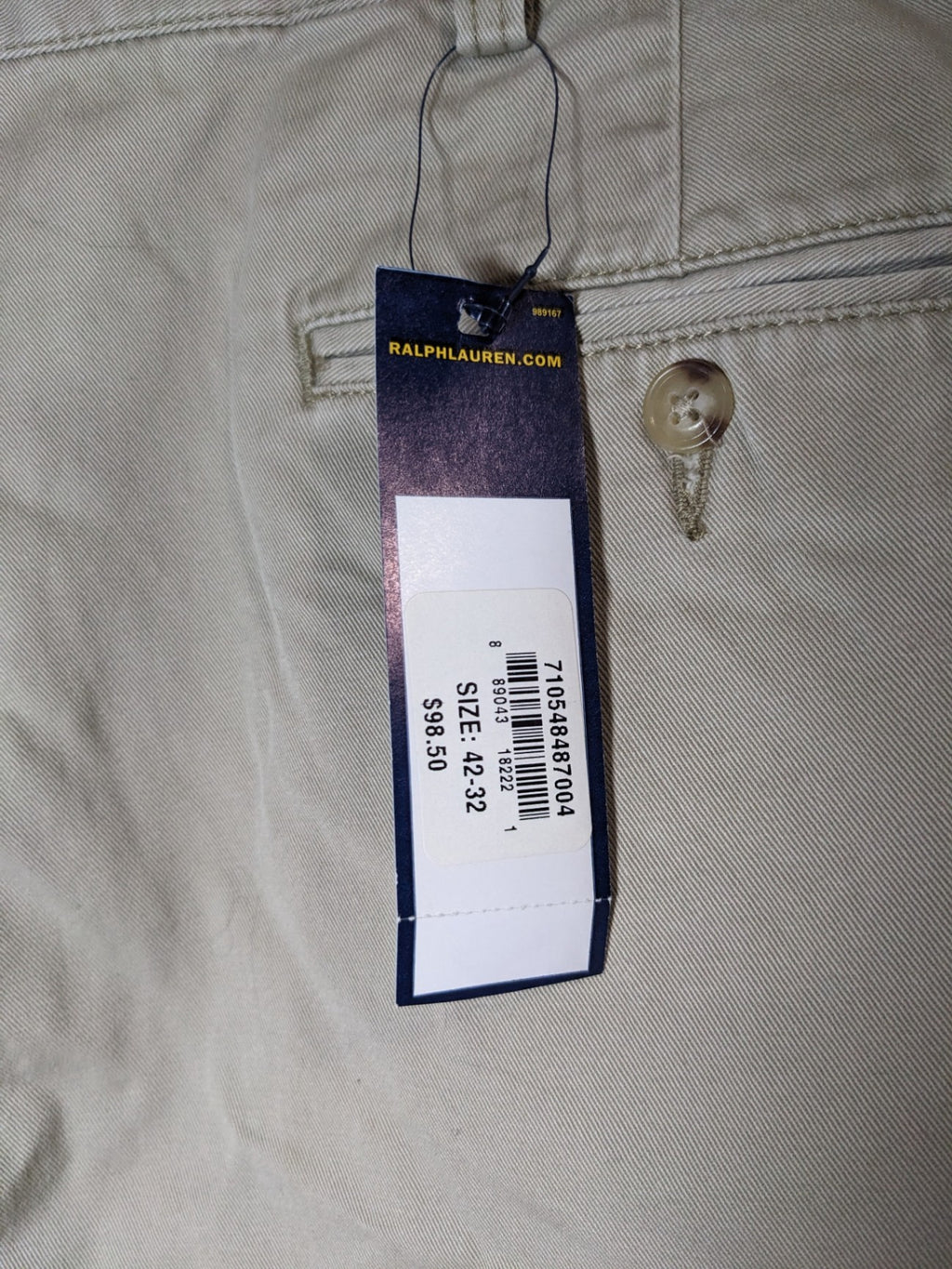 Polo Ralph Lauren classic fit pant - SZ 42x32 (Minor Flaw)