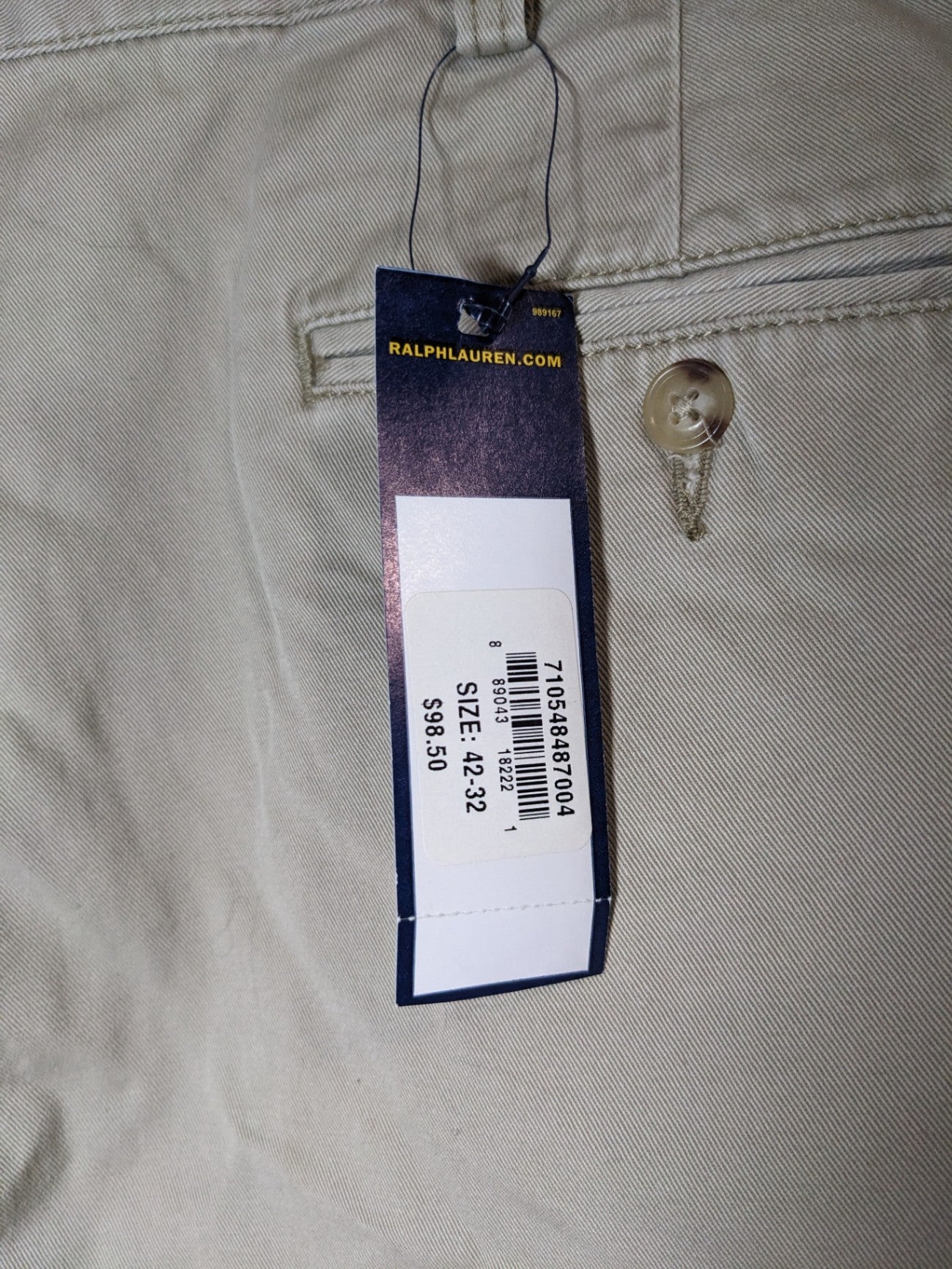Polo Ralph Lauren classic fit pant - SZ 42x32 (Minor Flaw)
