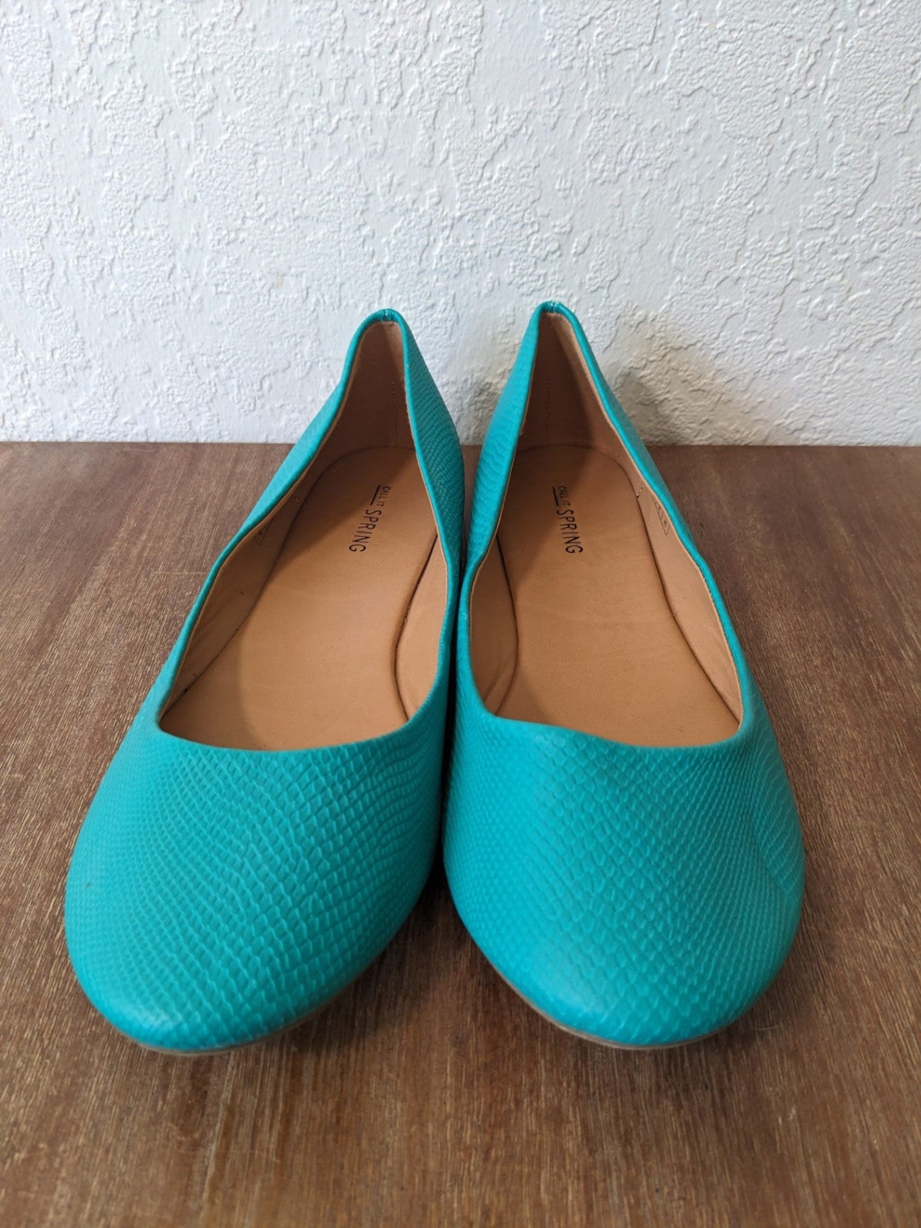 Call it Spring teal flats - SZ 10