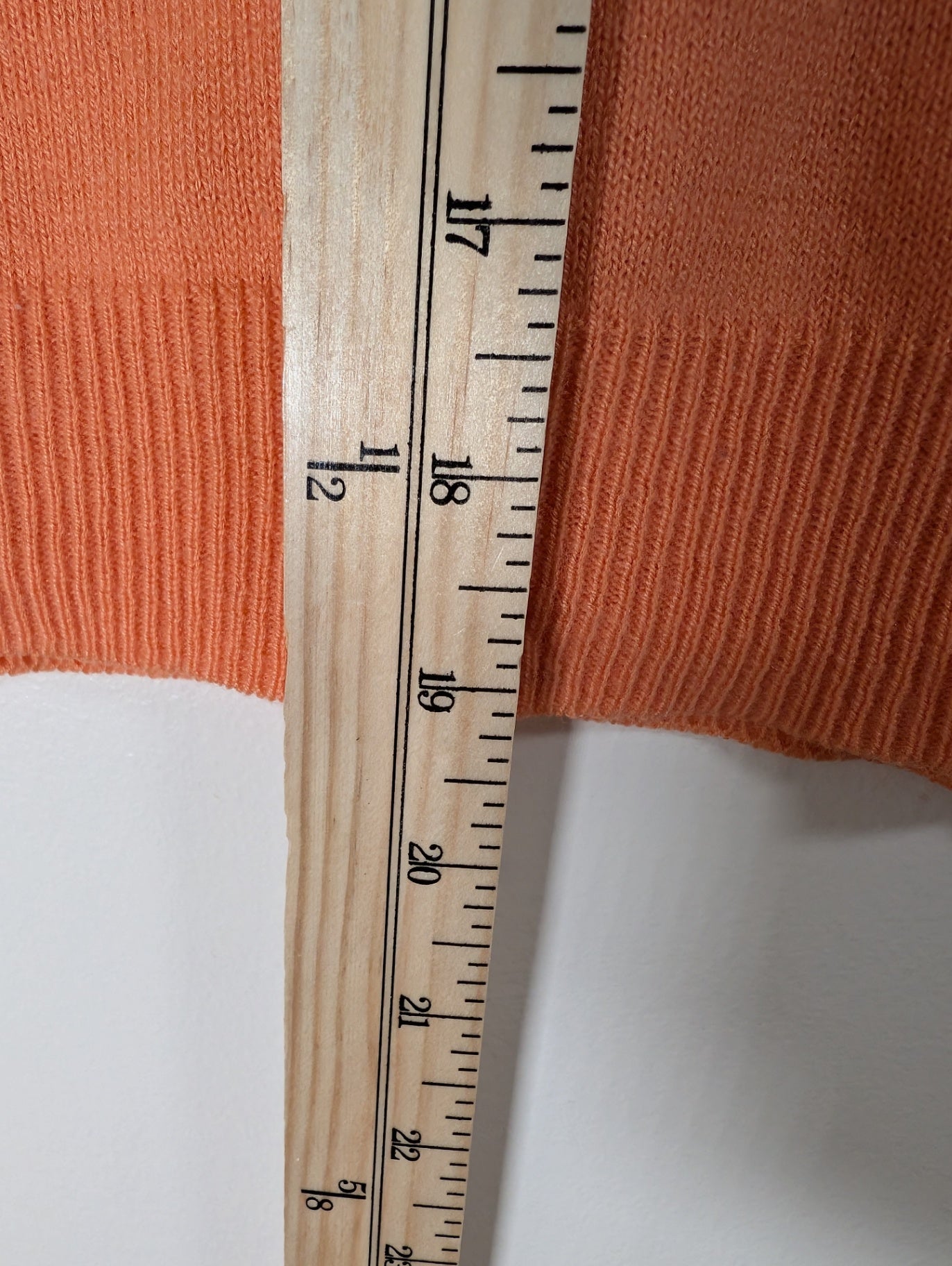 No label orange crop knit blouse - appears small