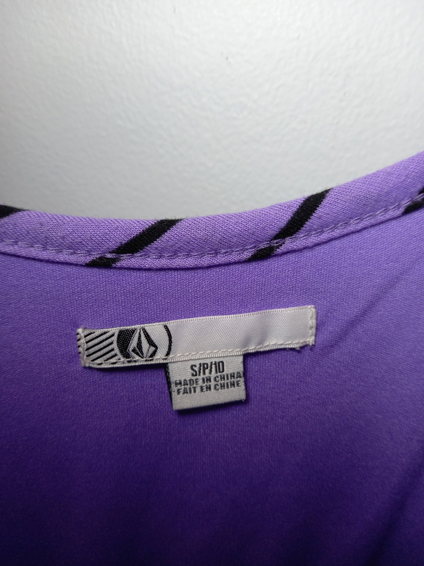 Volcom purple striped dress - Small