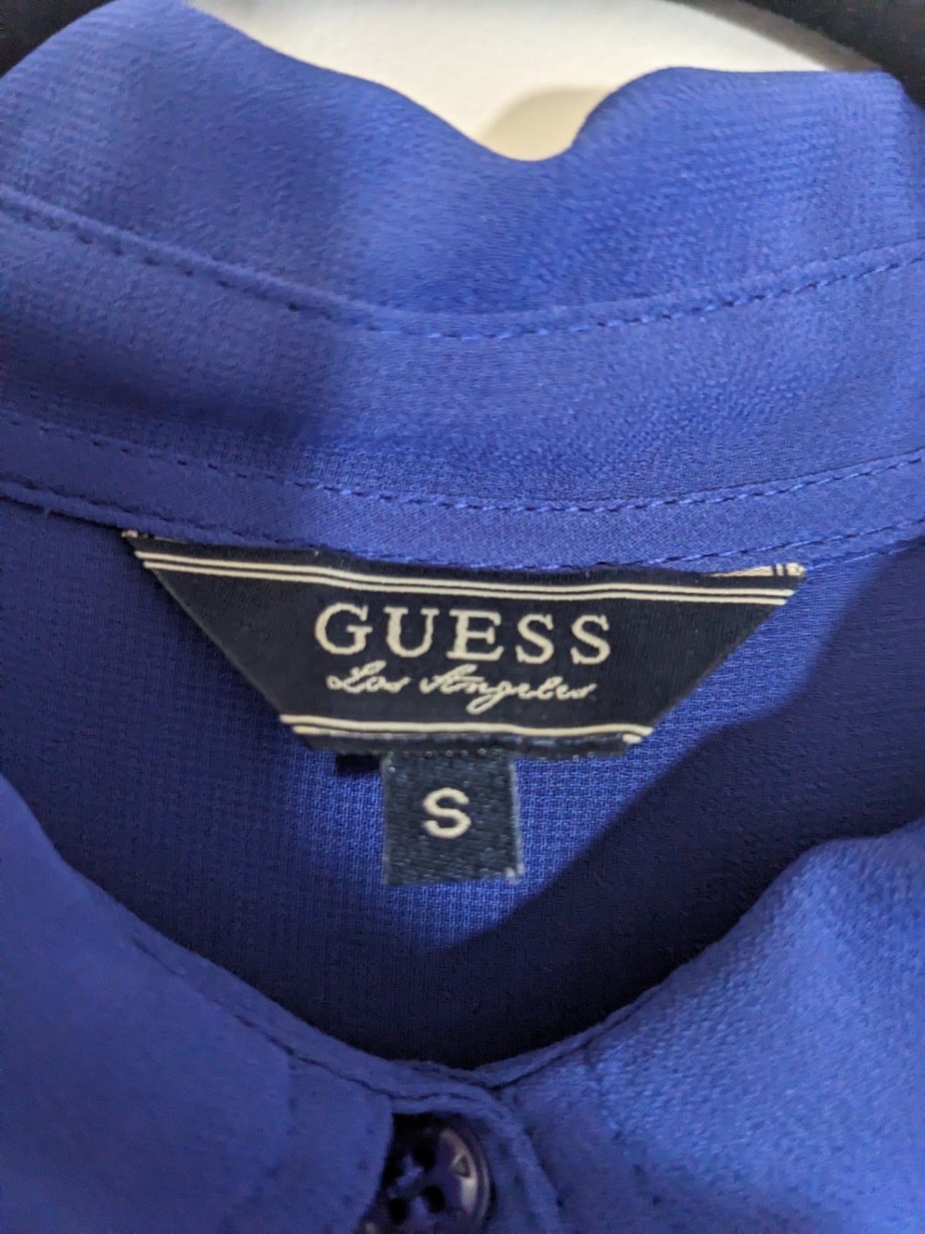 Guess sheer blue blouse - Small