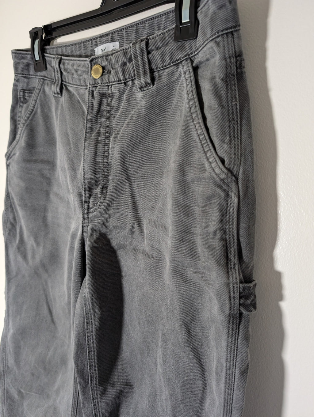 TNA grey greenwich carpenter pants - SZ 4 (Minor Flaw)