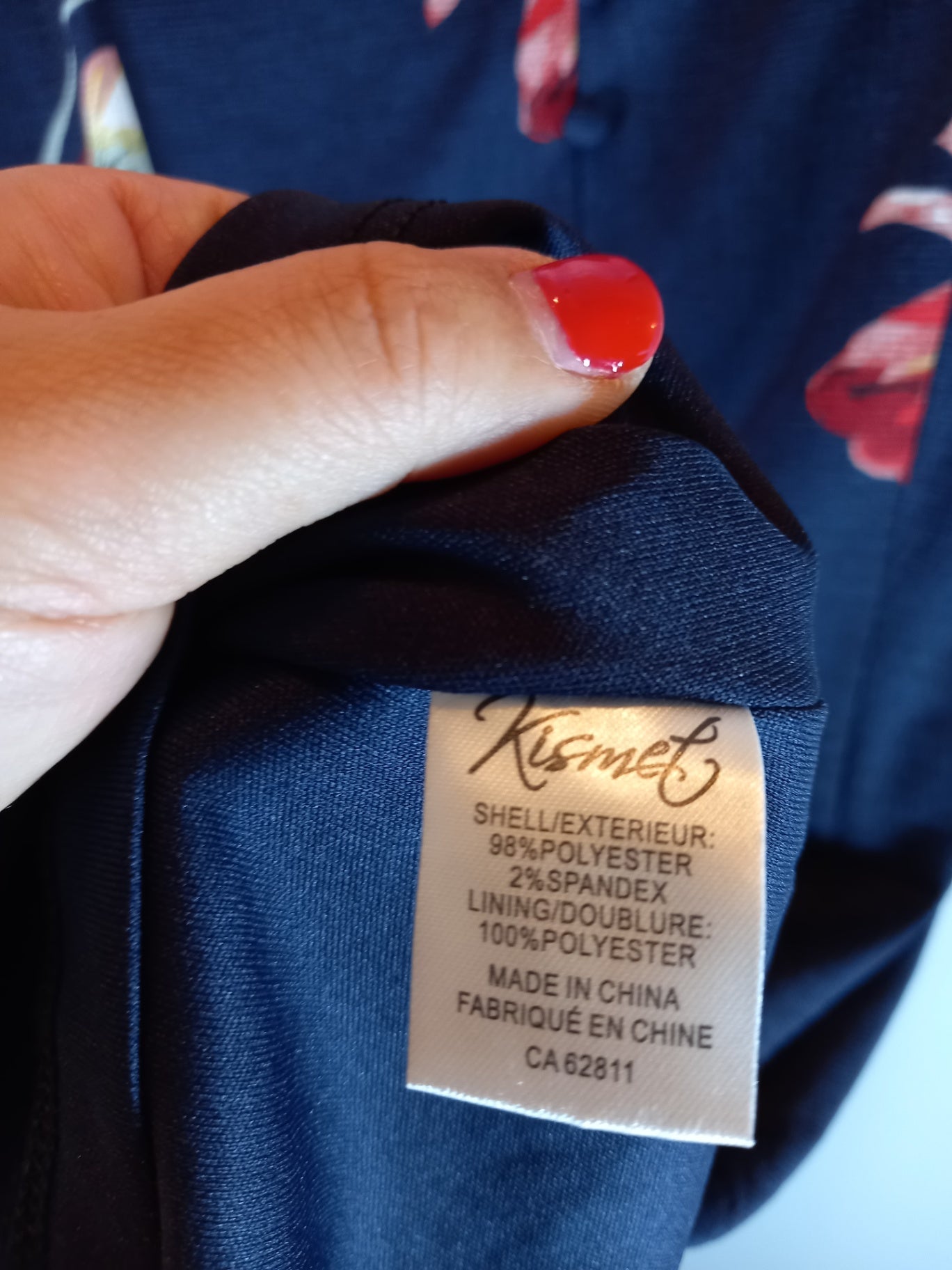 Kismet navy floral dress - appears small