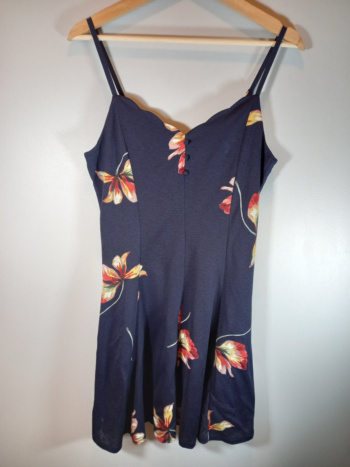 Kismet navy floral dress - appears small