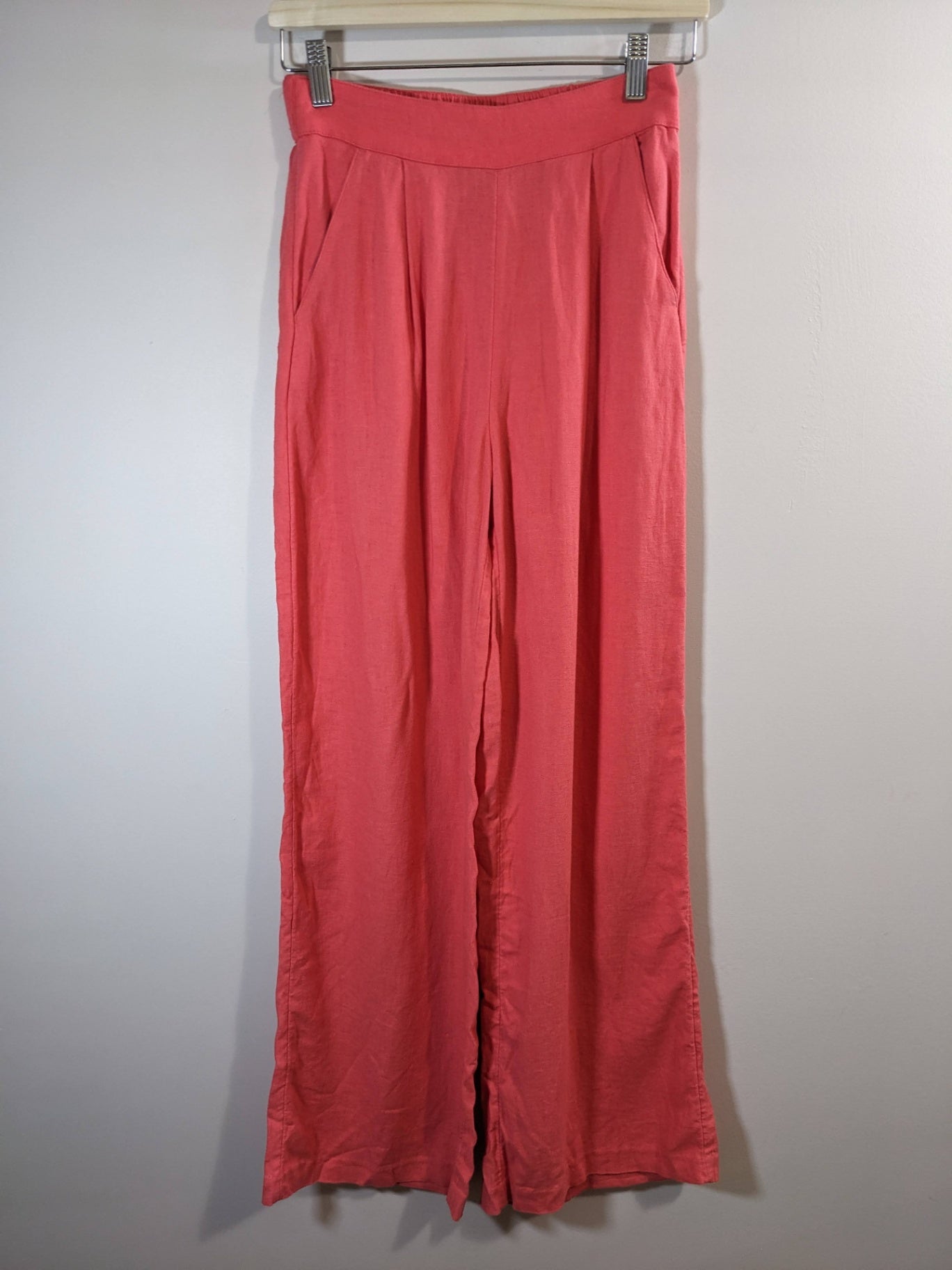 Abercrombie & Fitch coral linen pants - XS