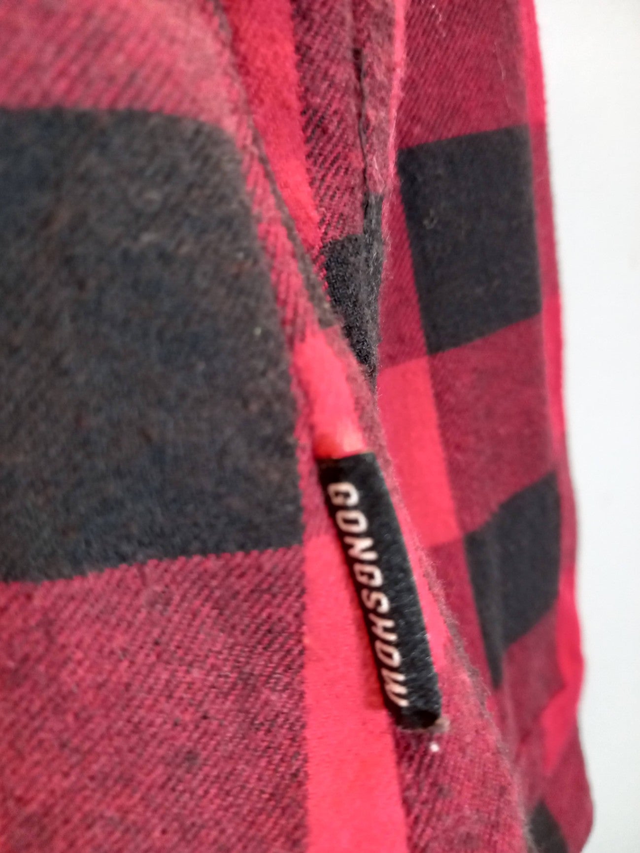 Gongshow Red & Black Checkered Flannel Sz XL
