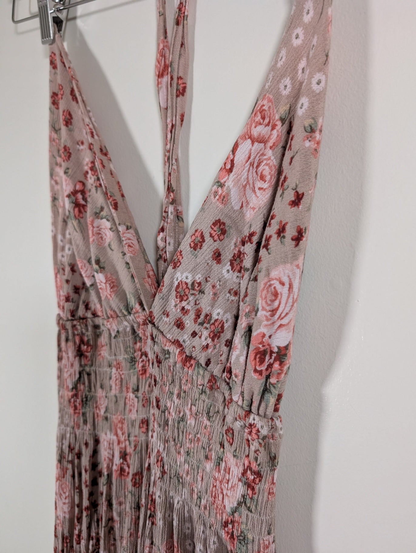 No label floral halter dress - appears medium