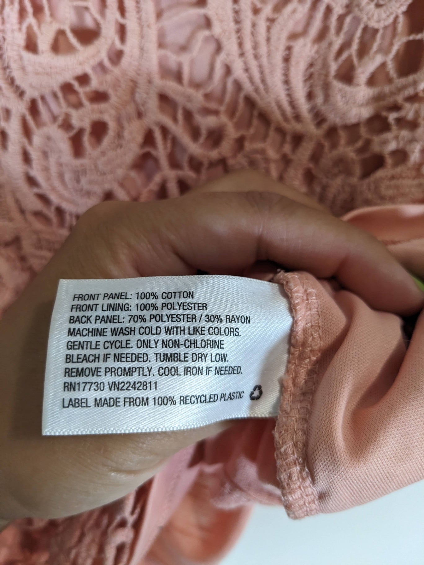 Mossimo Pink Lace Tank - XS