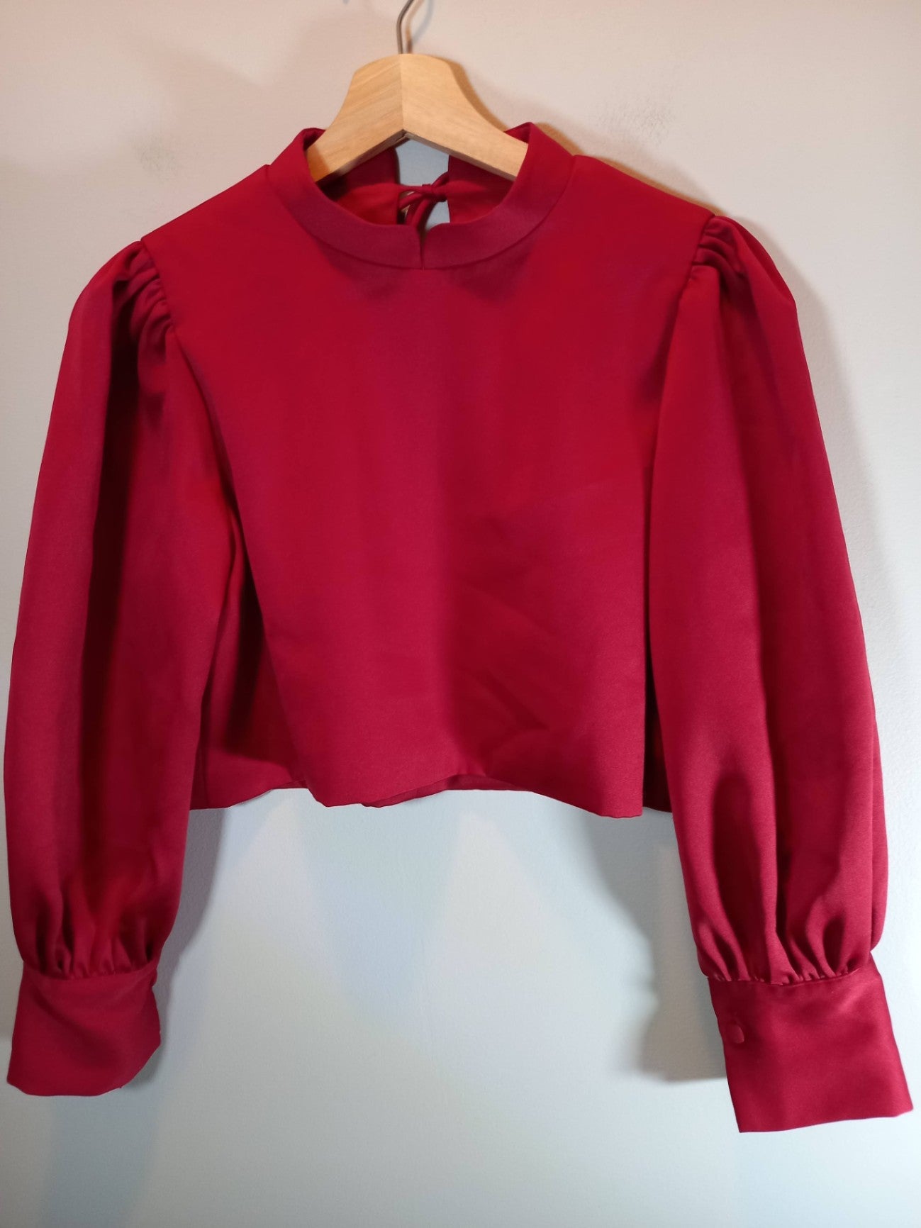 BNK Brand Red Crop Blouse Sz S