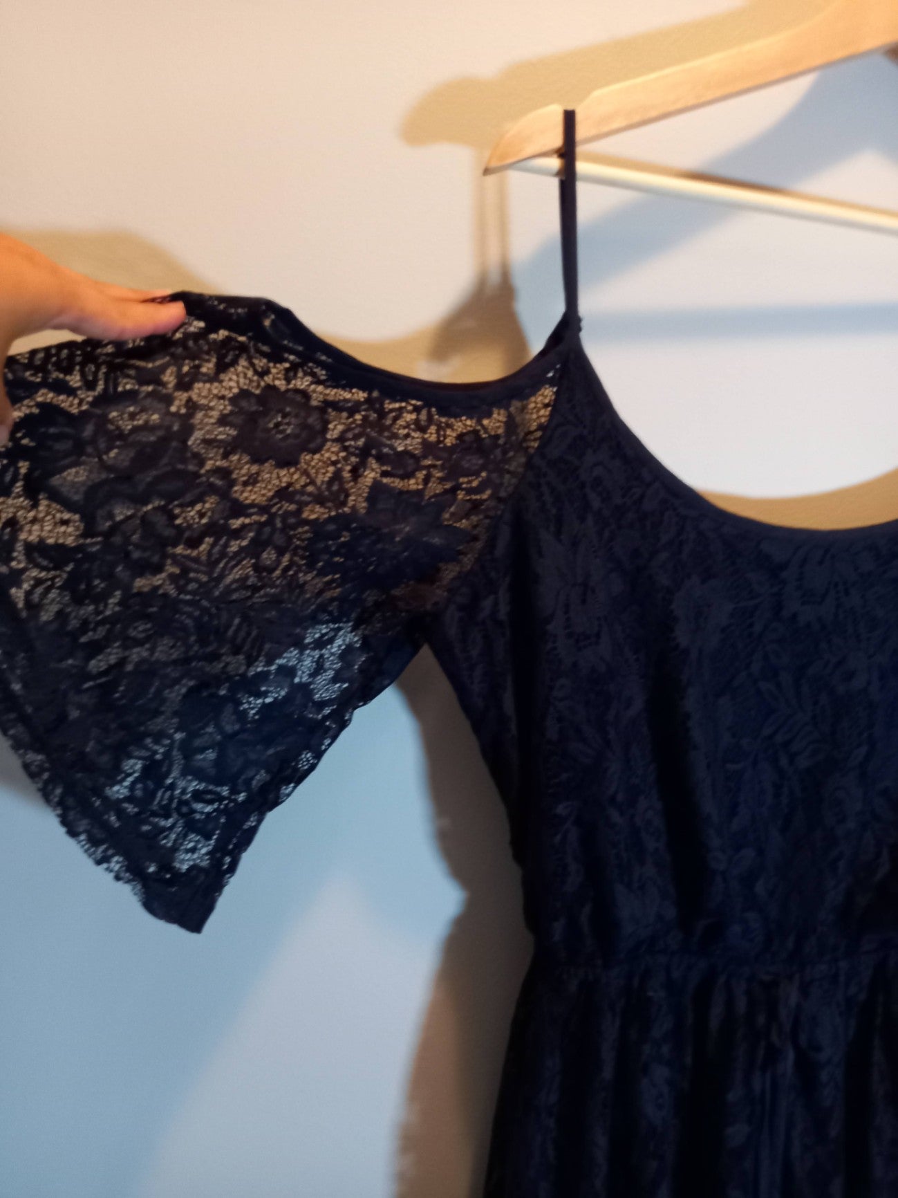 Hollister Navy Lace Dress Sz L