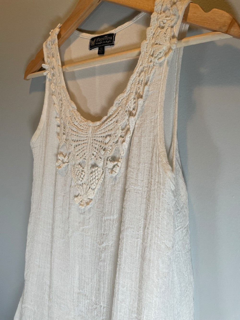 Papillon white sleeveless dress - XS