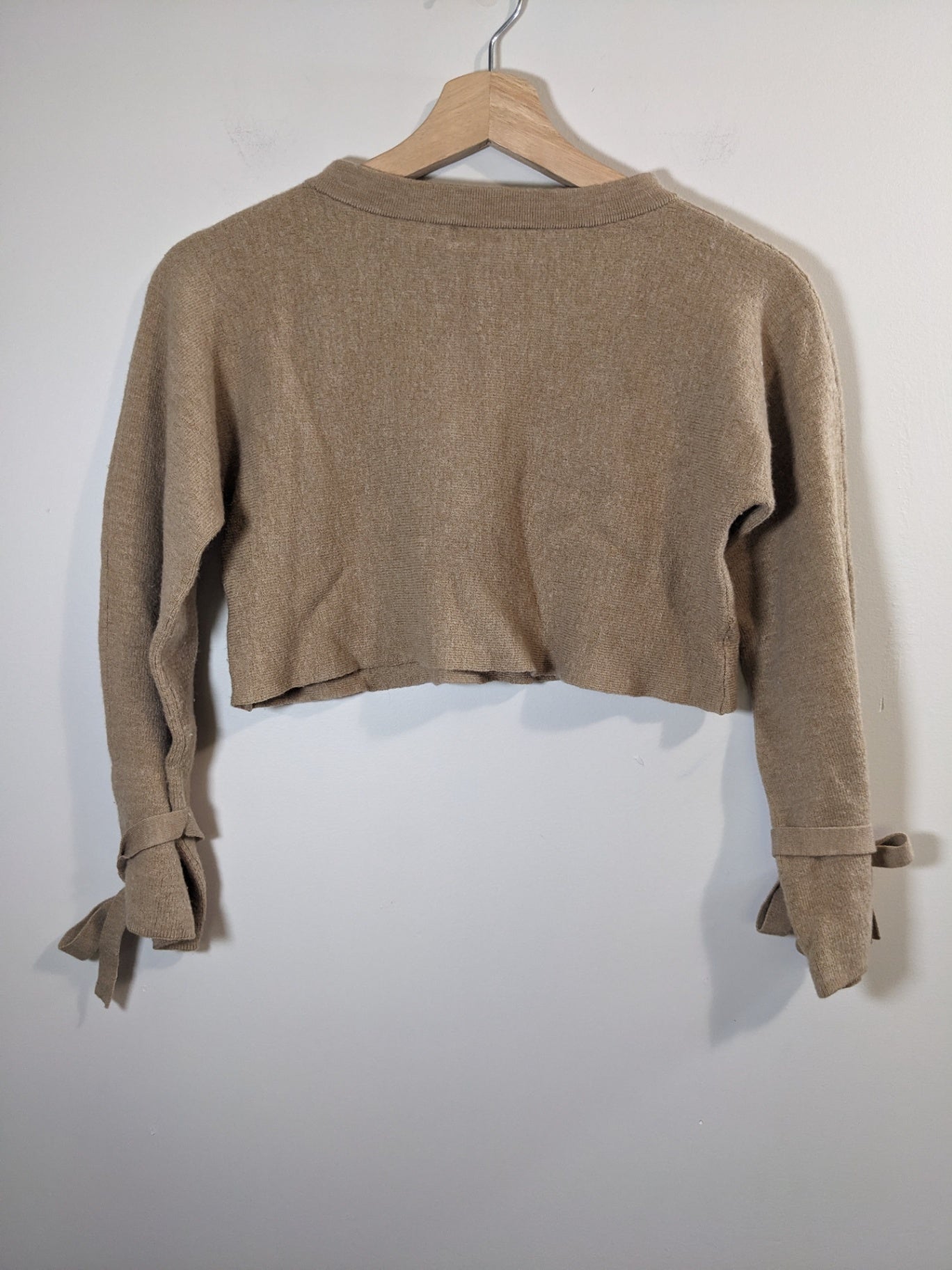 Wilfred Tan Crop Sweater - Small