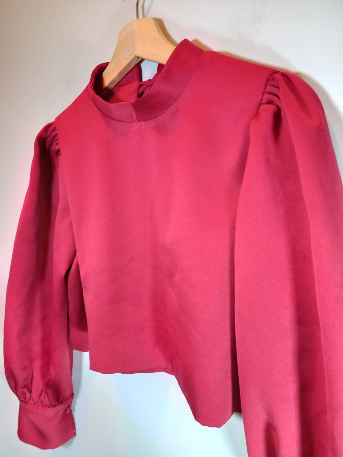 BNK Brand Red Crop Blouse Sz S