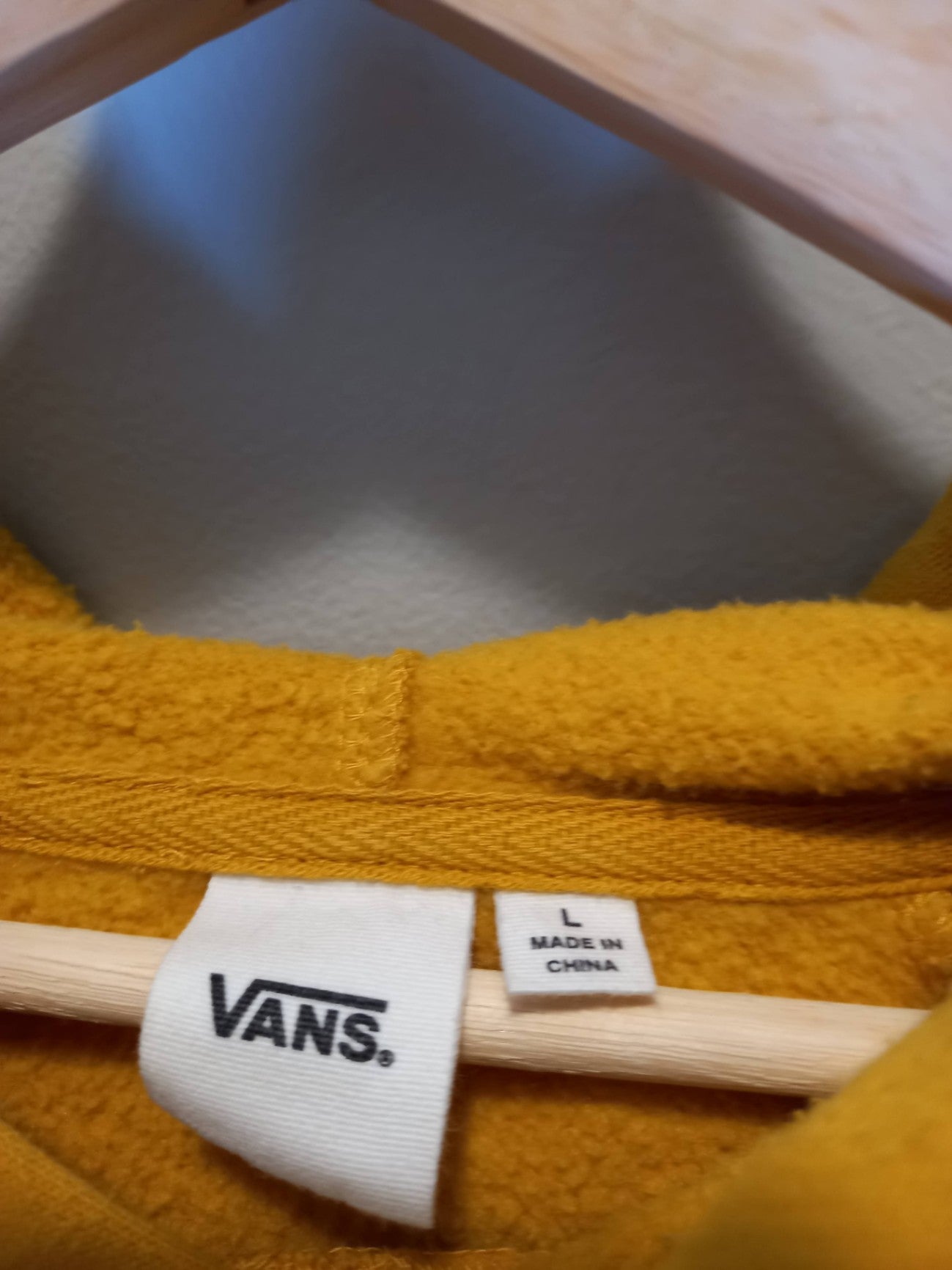 Vans Mustard Yellow Crop Hoodie Sz L