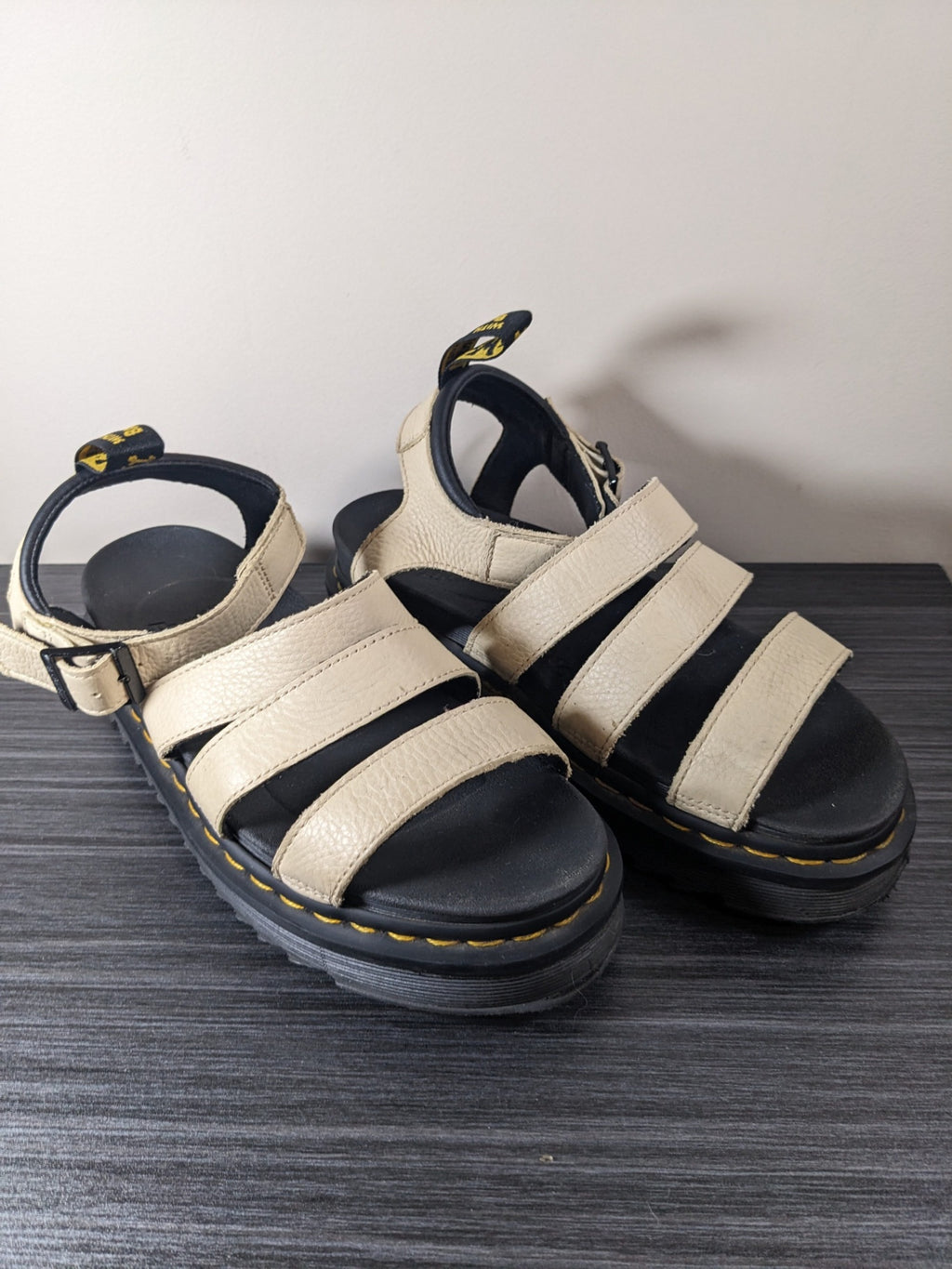 Dr. Martens Blaire Cream Strappy Sandals - Sz 8