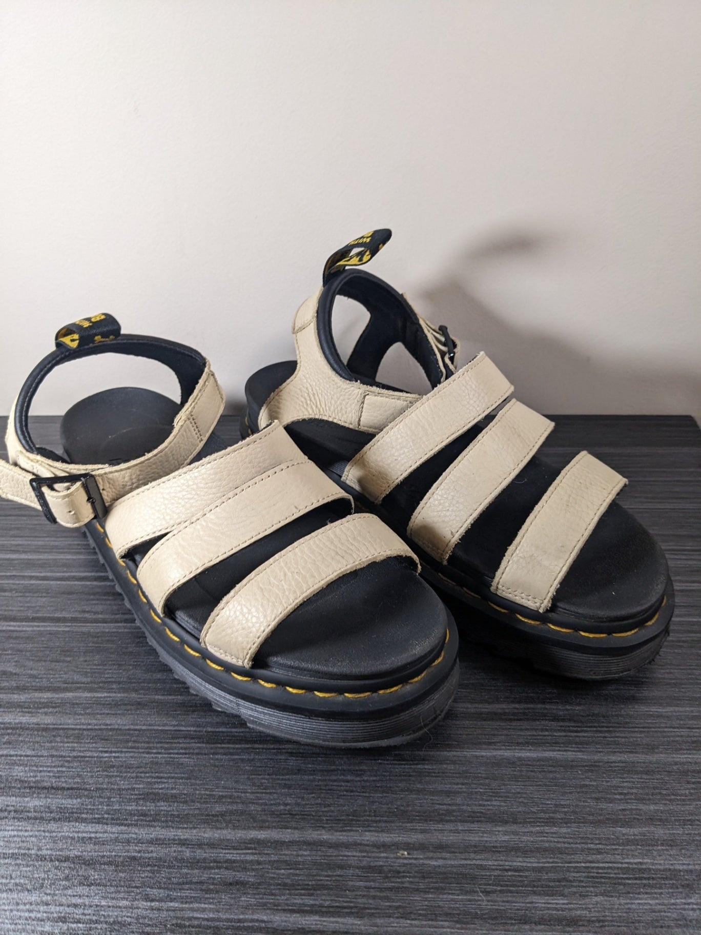 Dr. Martens Blaire Cream Strappy Sandals - Sz 8