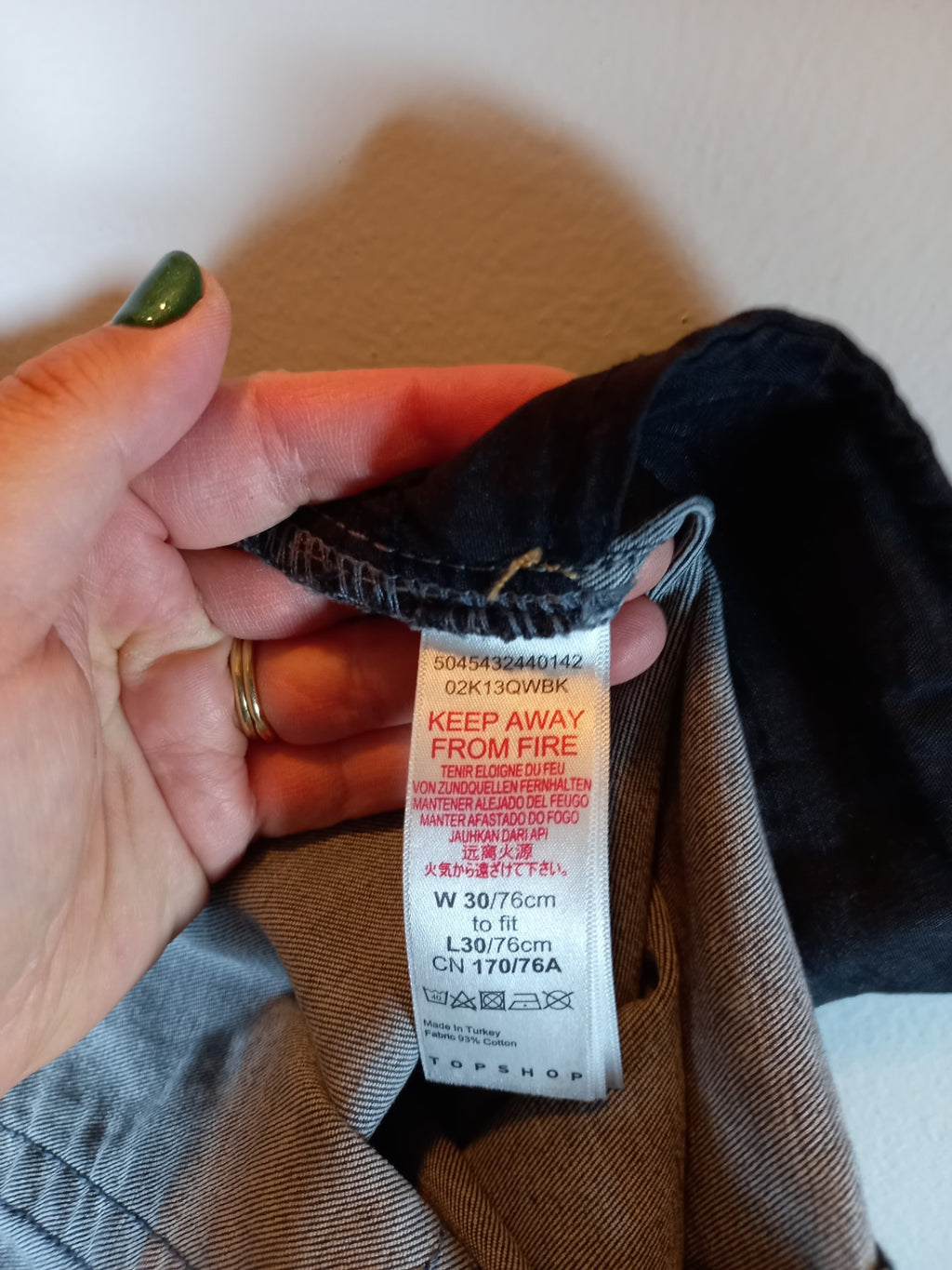 Top Shop Black Jeans Sz 30