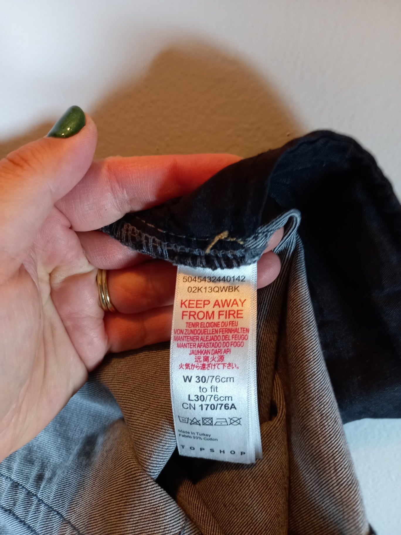 Top Shop Black Jeans Sz 30