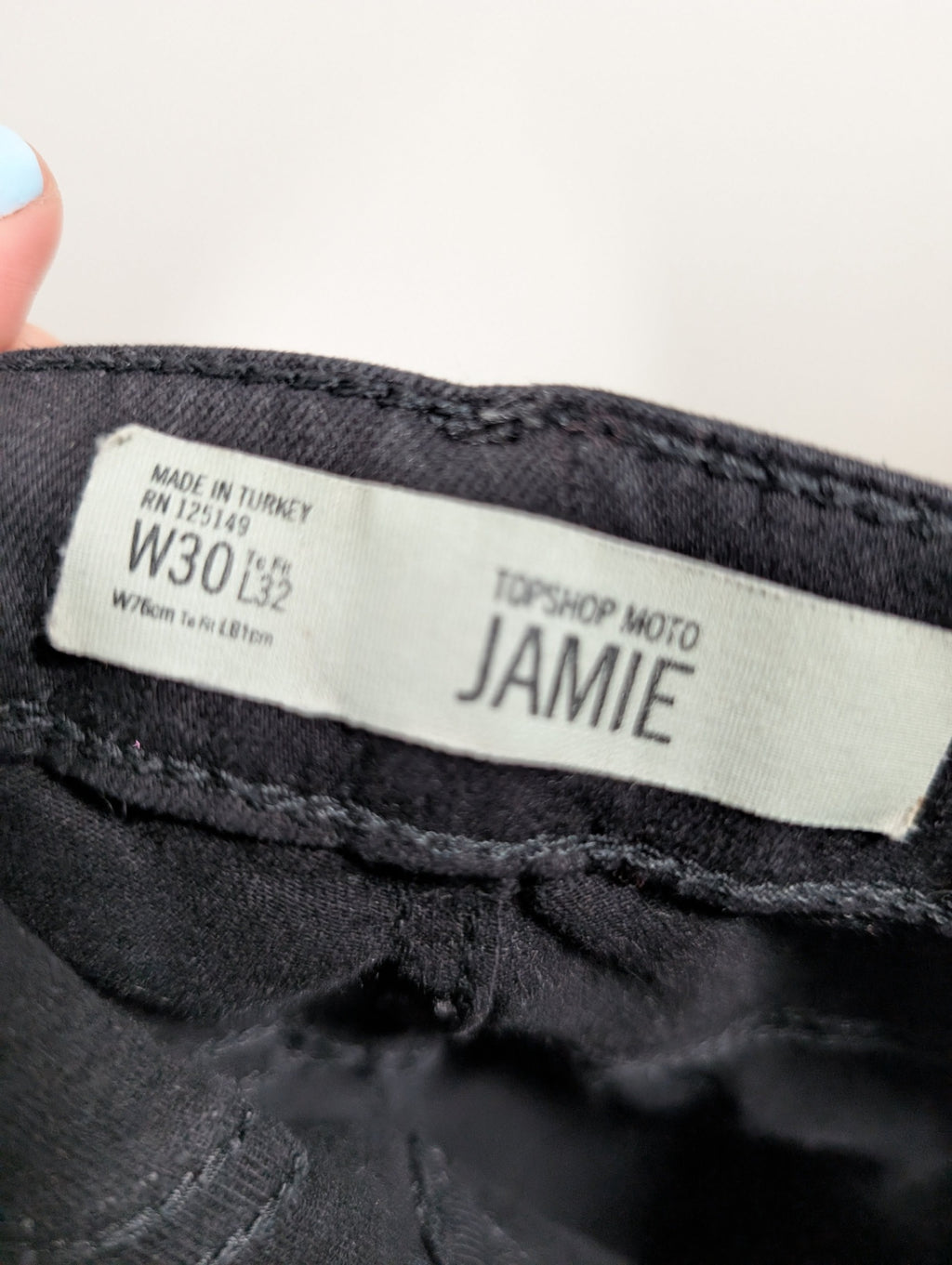 Top Shop black jeans - SZ 30