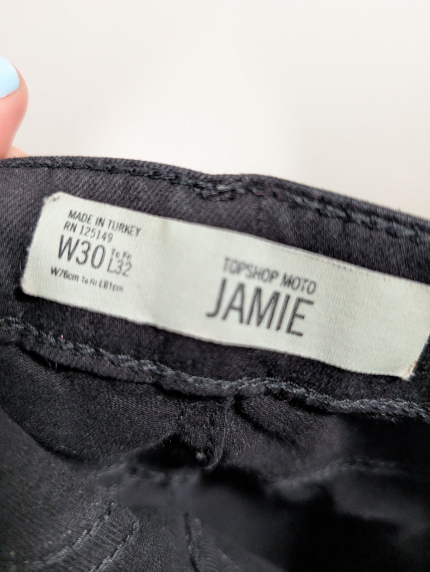 Top Shop black jeans - SZ 30