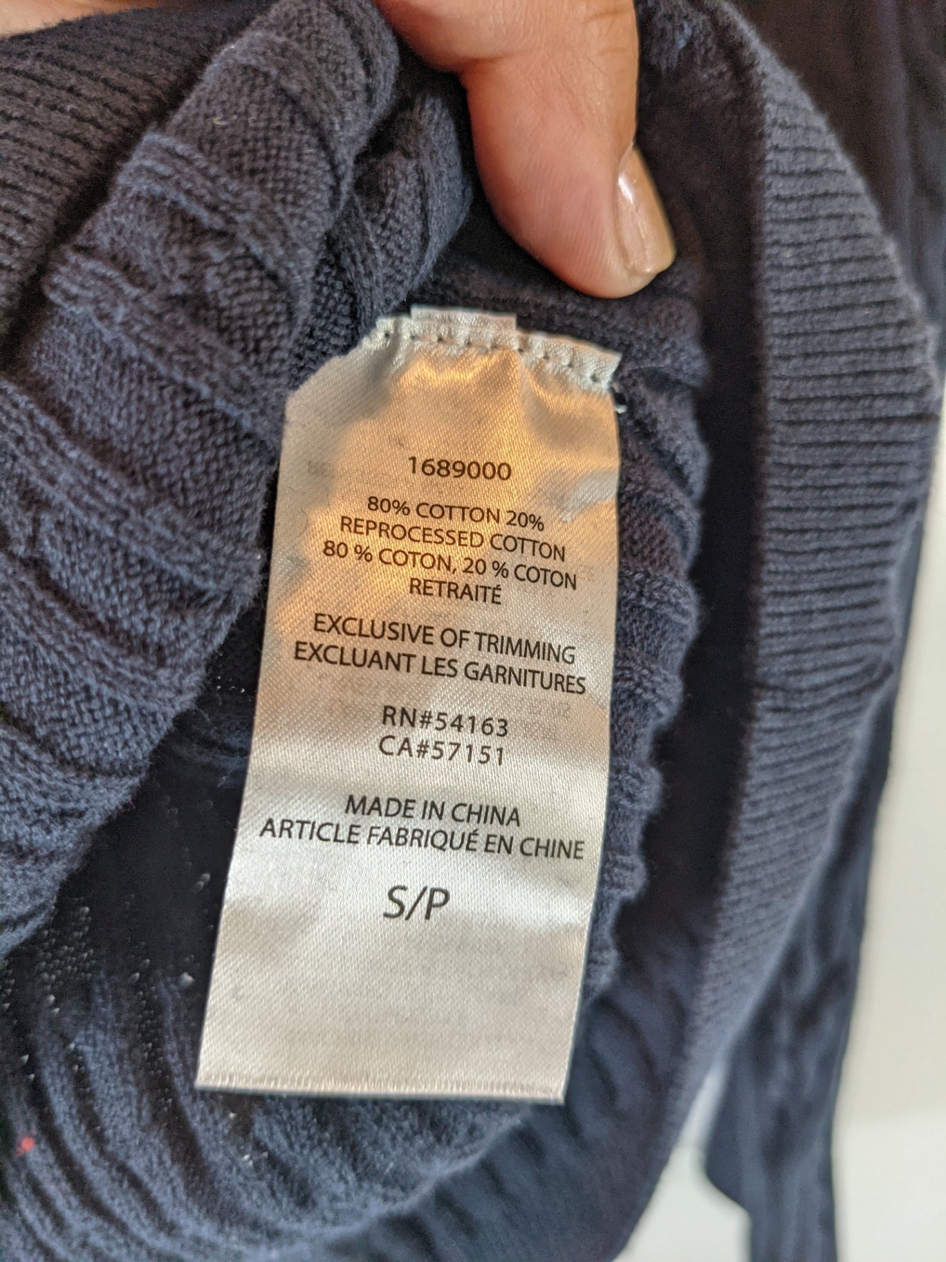 Tommy Hilfiger Navy Sweater - Small