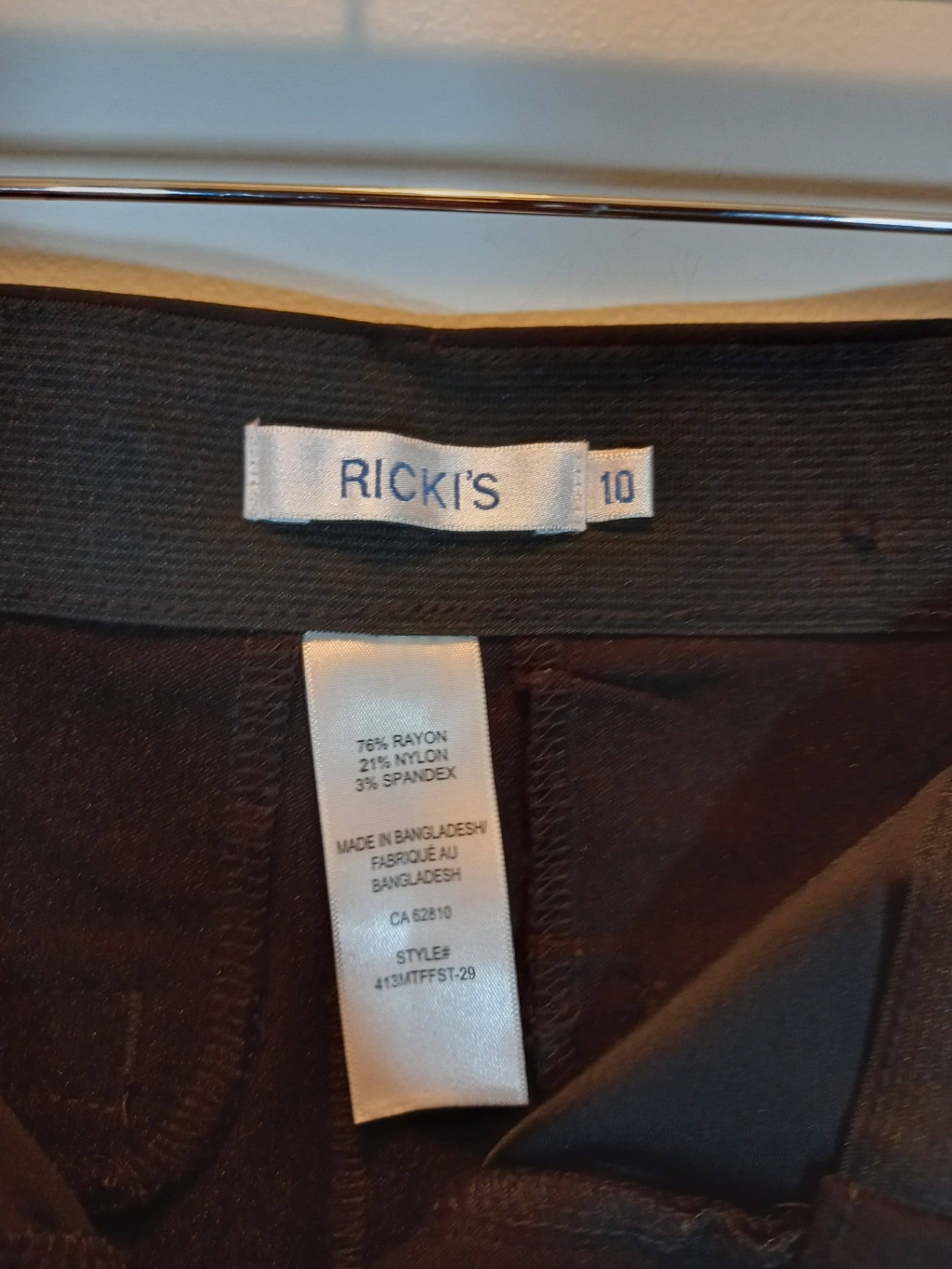 Ricki's Black Dress Pants Sz 10