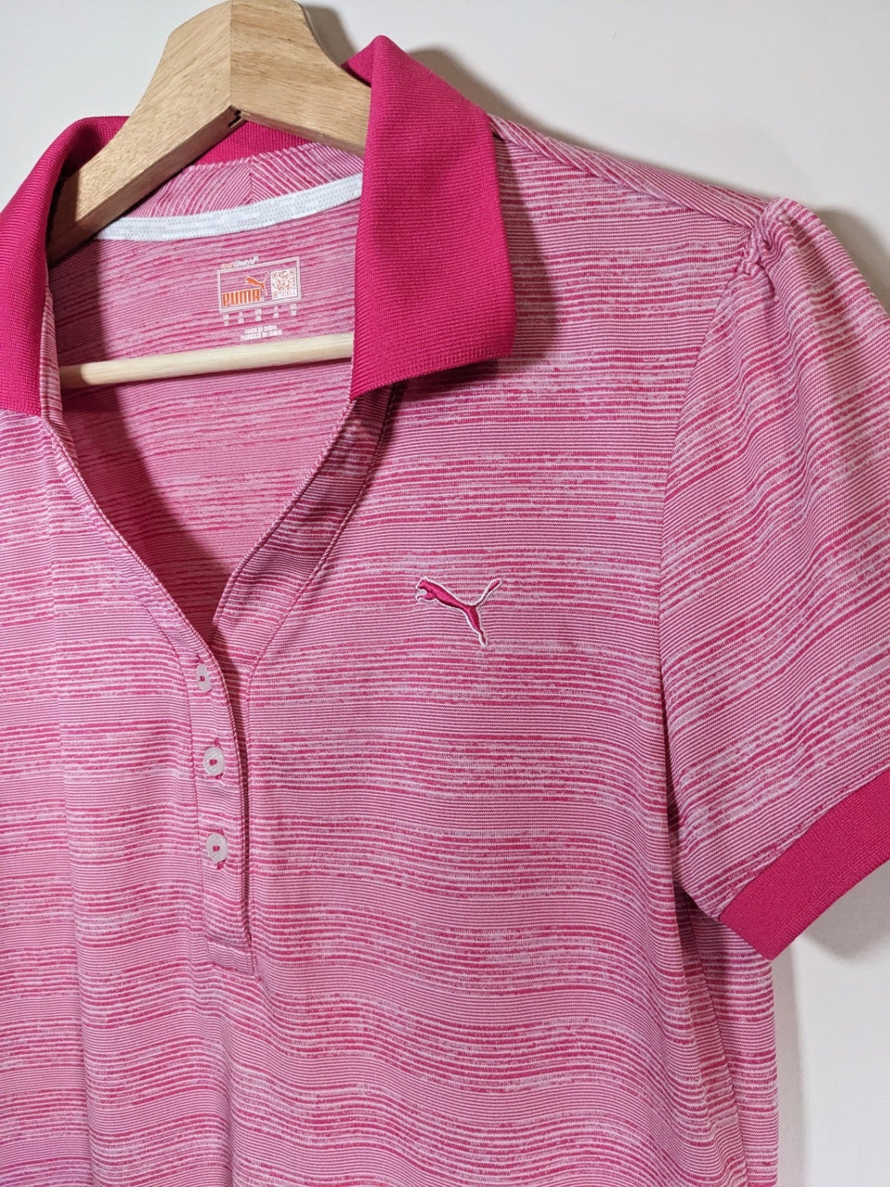 Puma Pink Golf Shirt - Medium