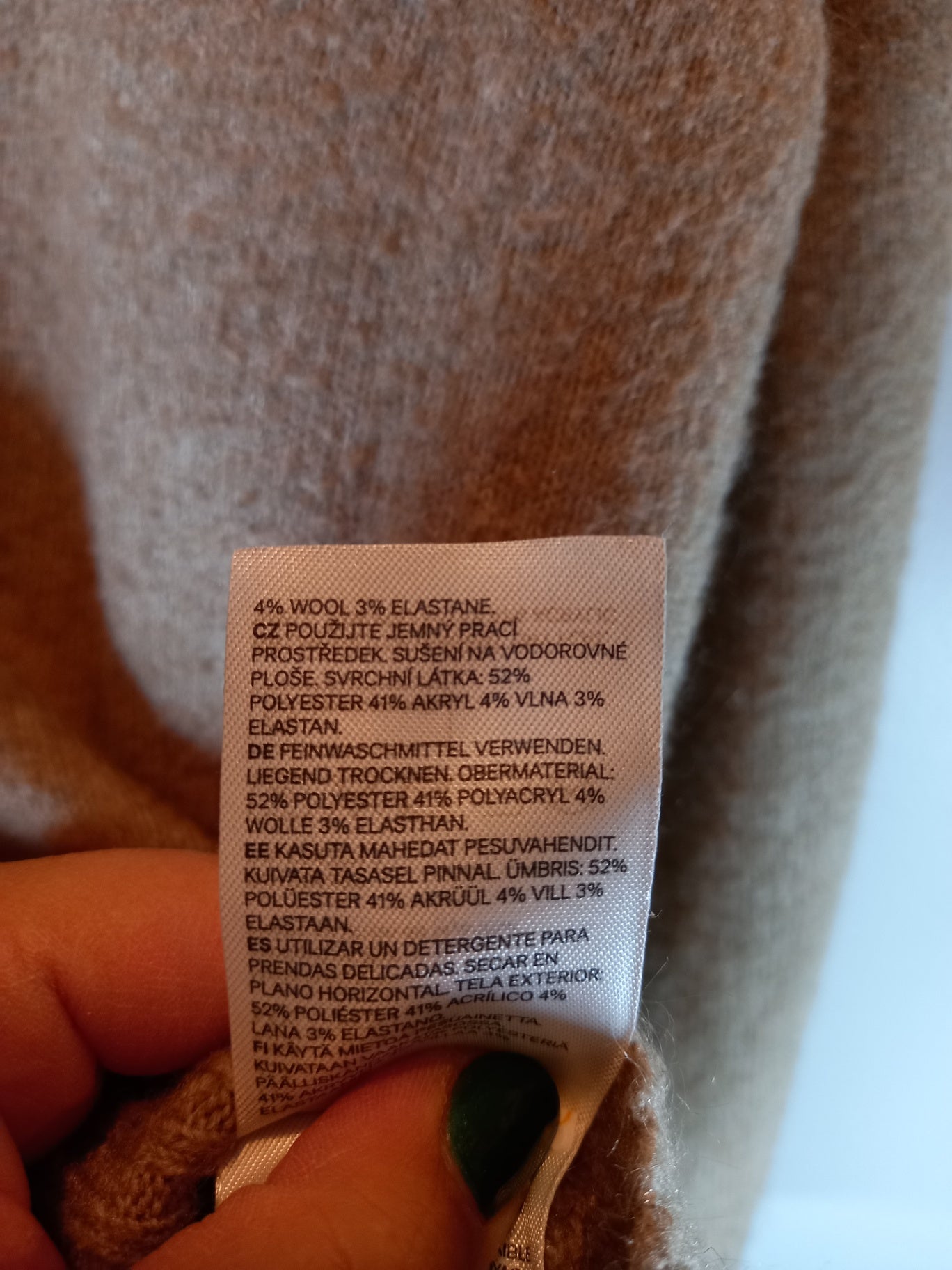H&M Tan Turtleneck Sweater Sz XS