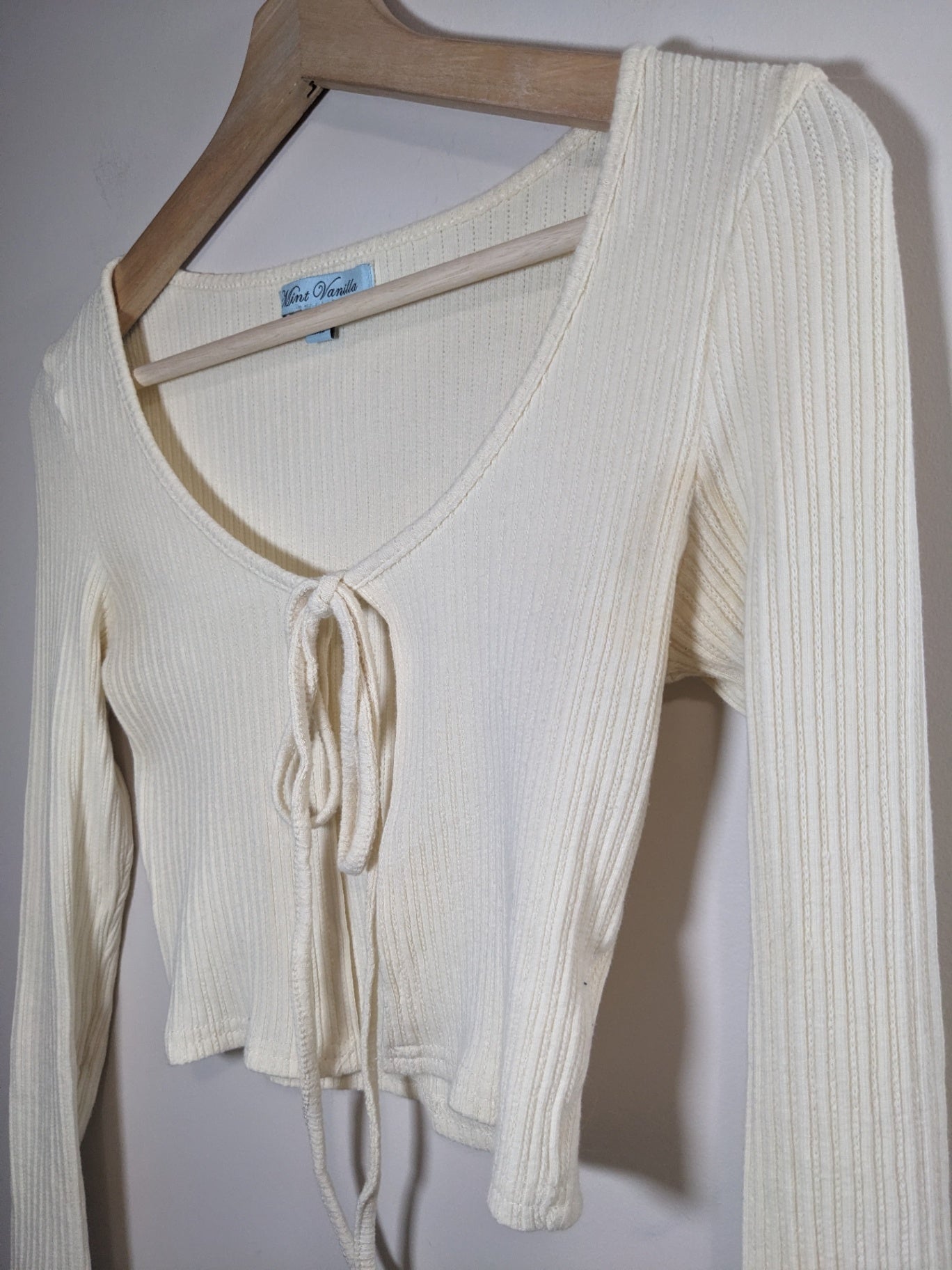 Mint Vanilla Crop Cardigan - Small