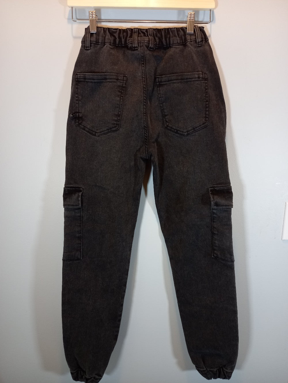 Ardene Black Cargo Jean Joggers Sz XS