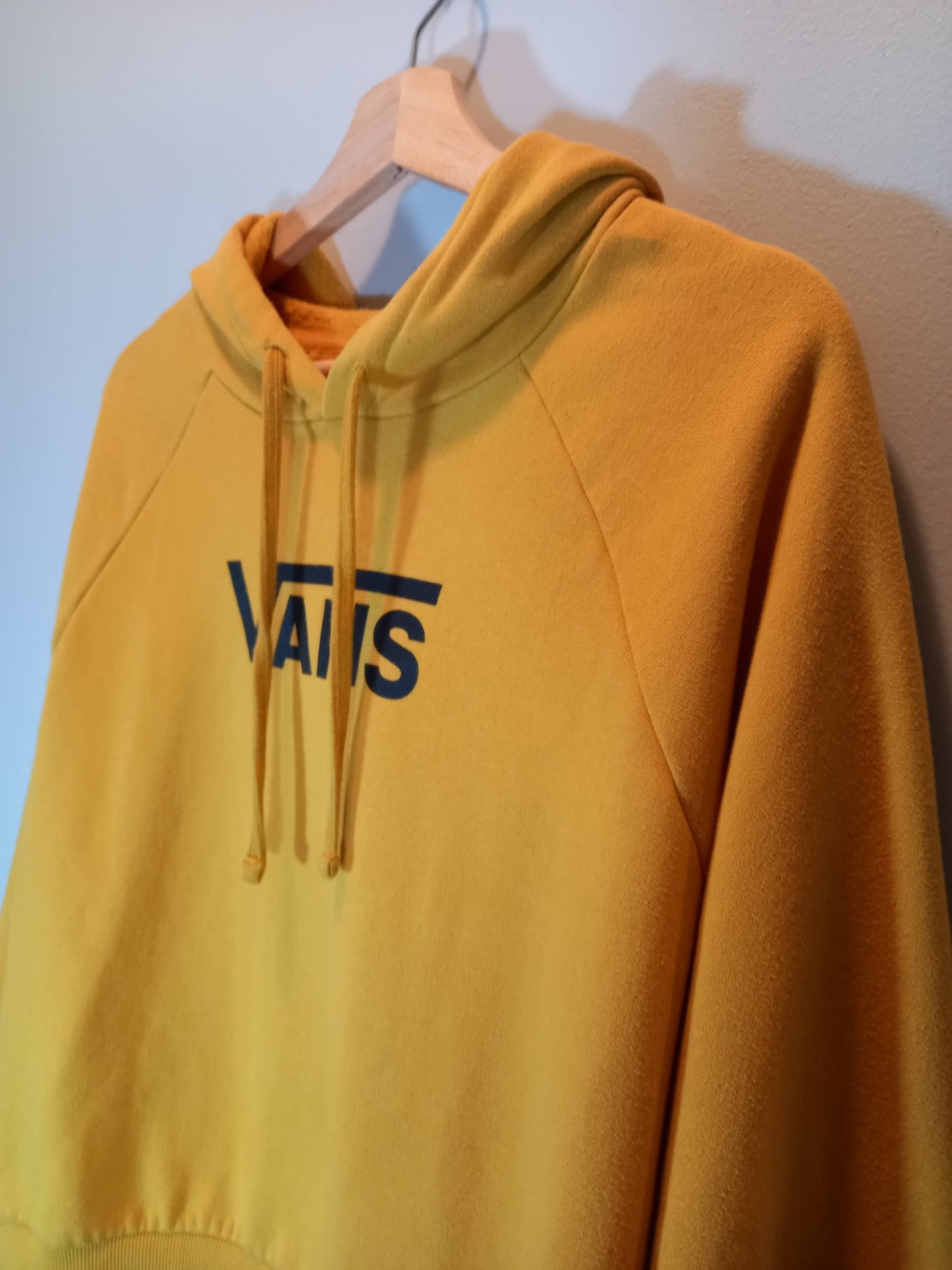 Vans Mustard Yellow Crop Hoodie Sz L