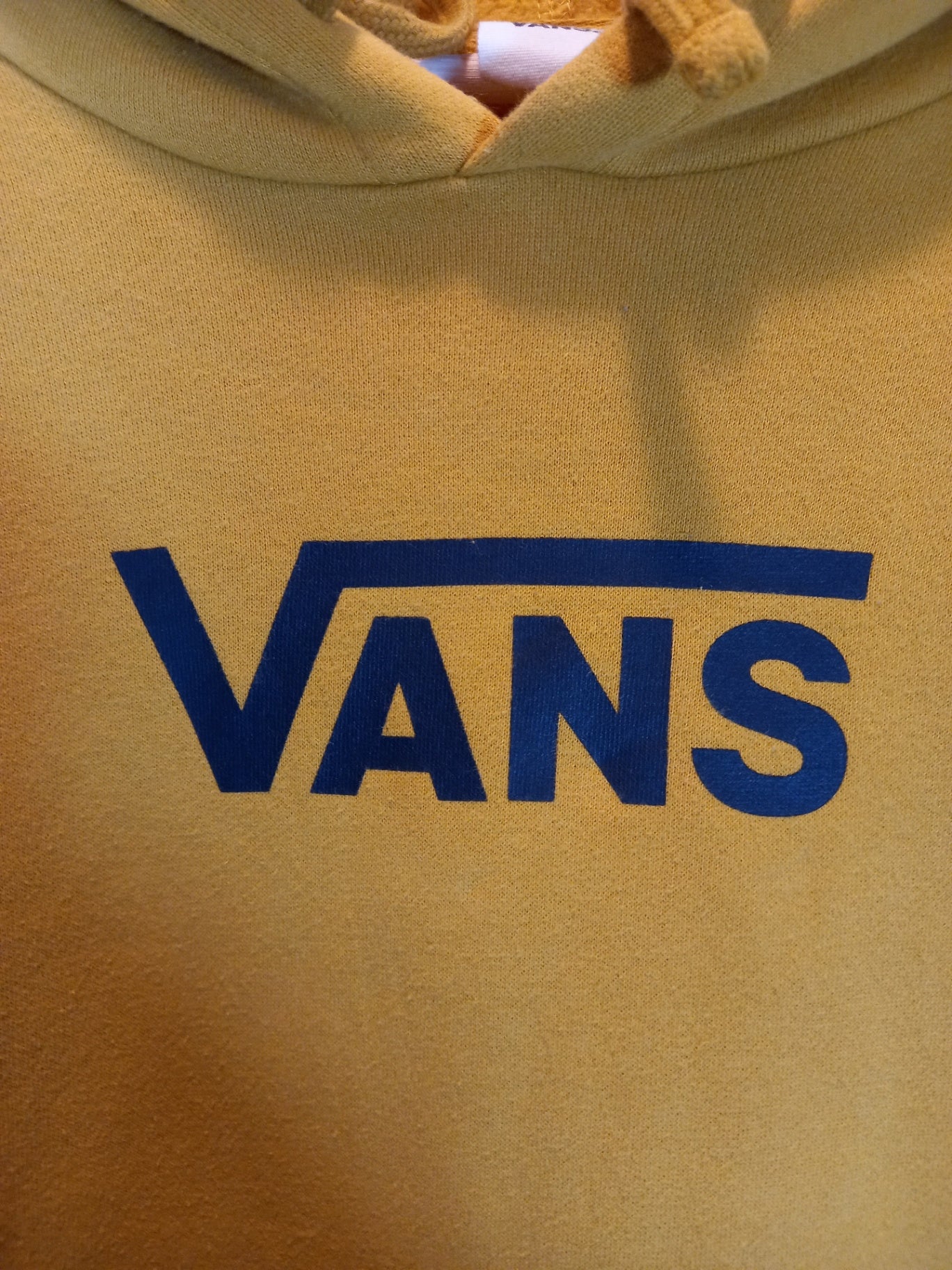Vans Mustard Yellow Crop Hoodie Sz L