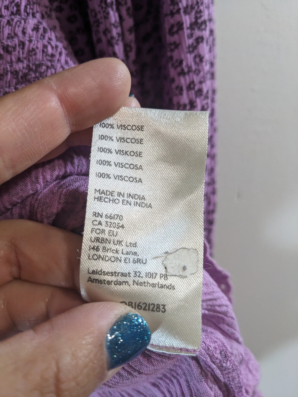 Free People Purple Floral Blouse - Medium