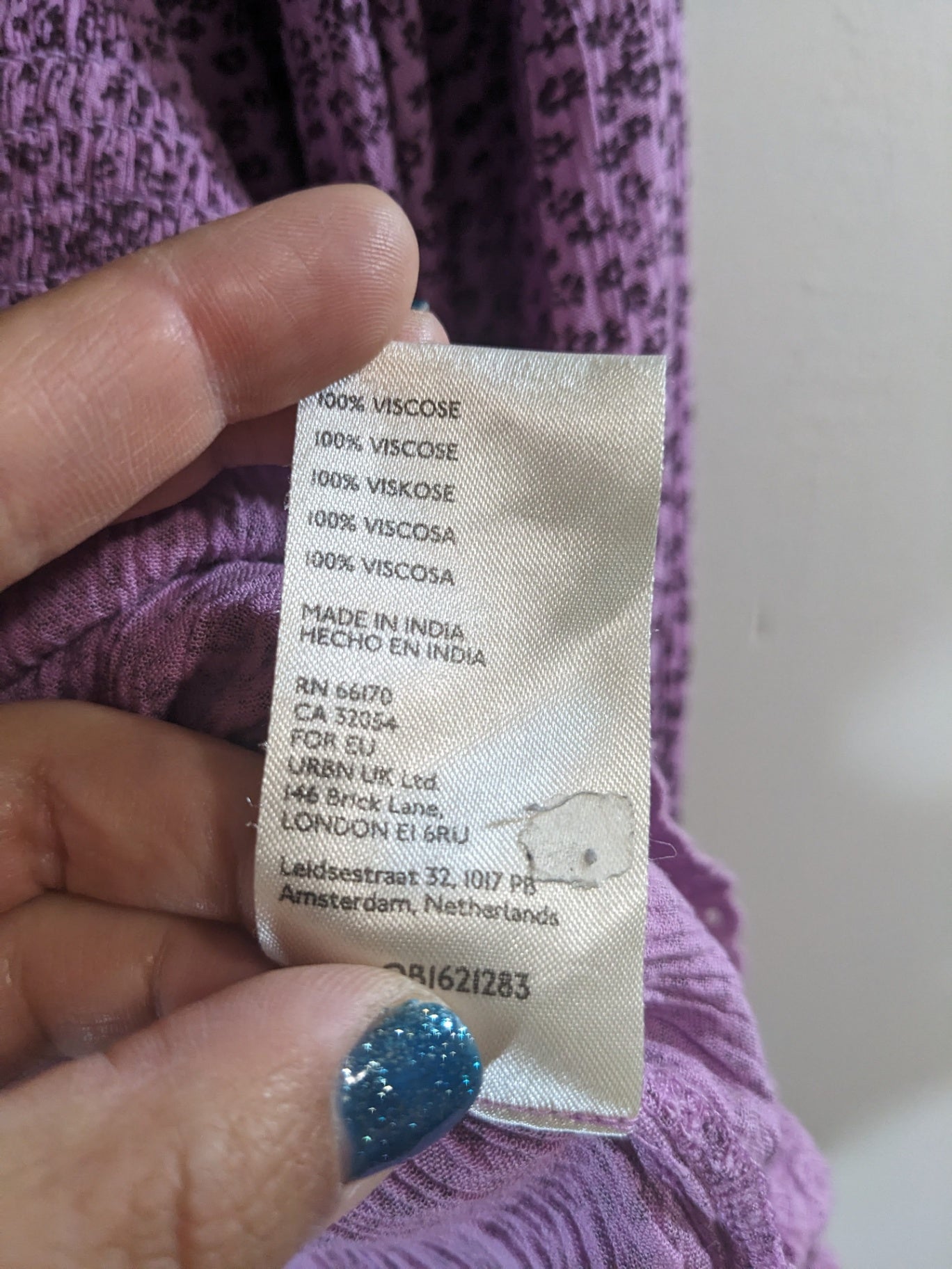 Free People Purple Floral Blouse - Medium